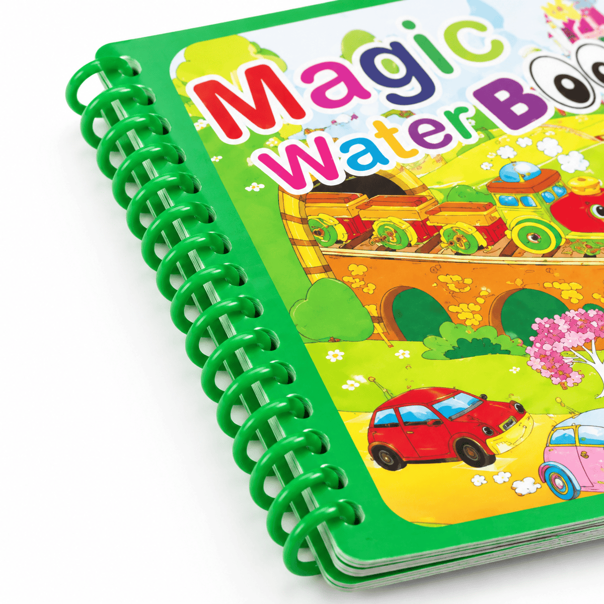 Reusable Water Coloring Book with Vehicles for Toddlers