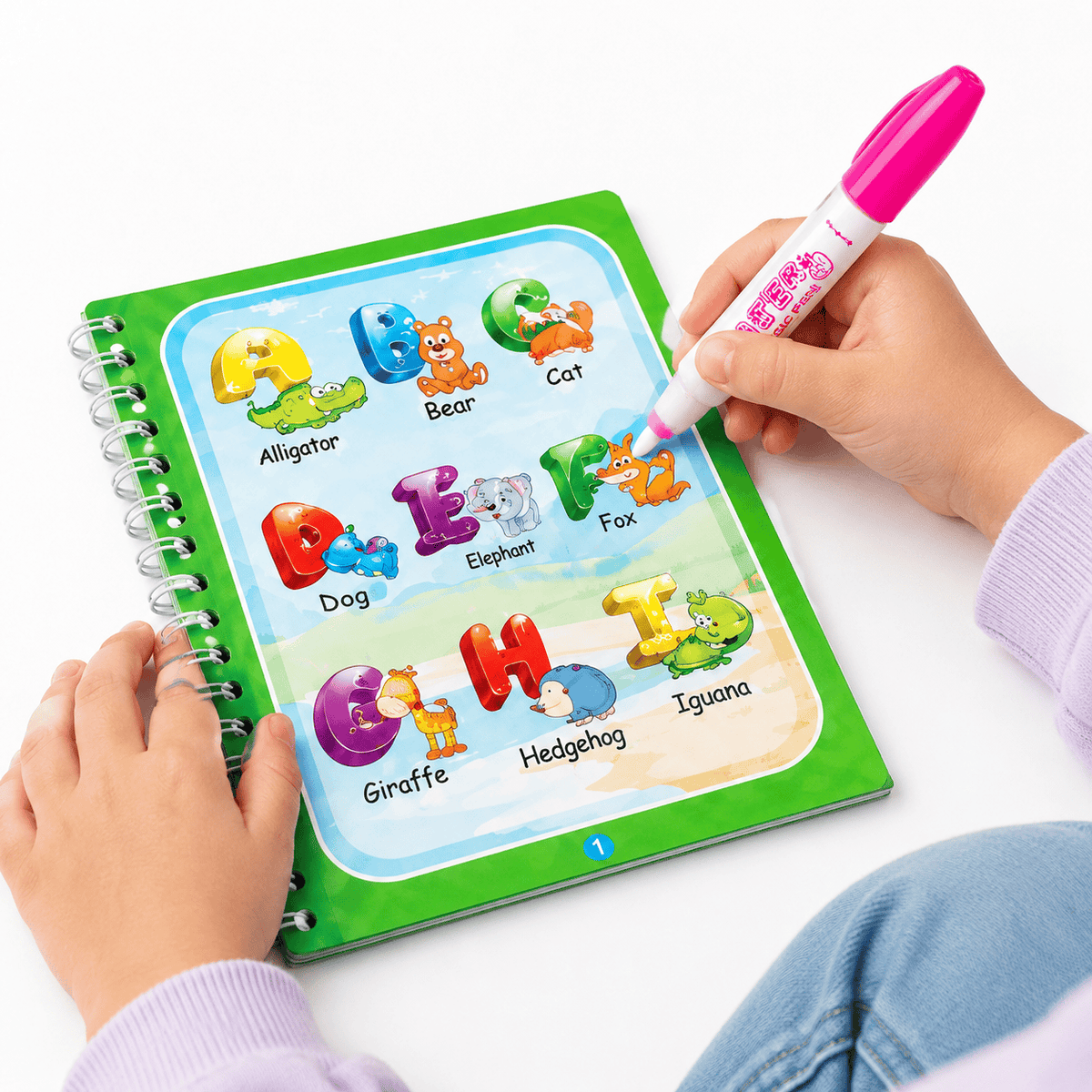Reusable Water Doodle Book with ABC & Numbers for Toddlers