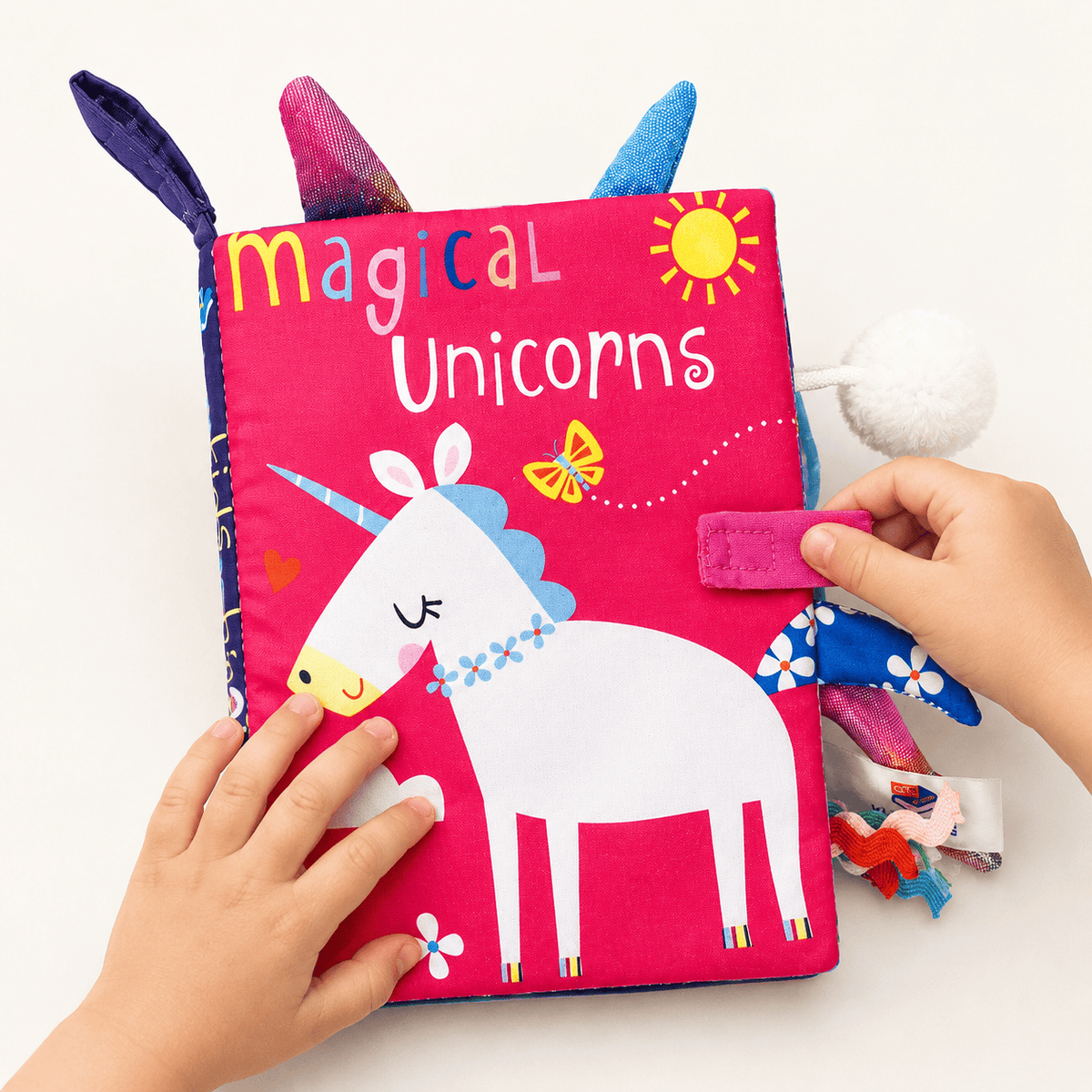 Soft Sensory Book with Unicorn Theme for Babies | Montessori Toy