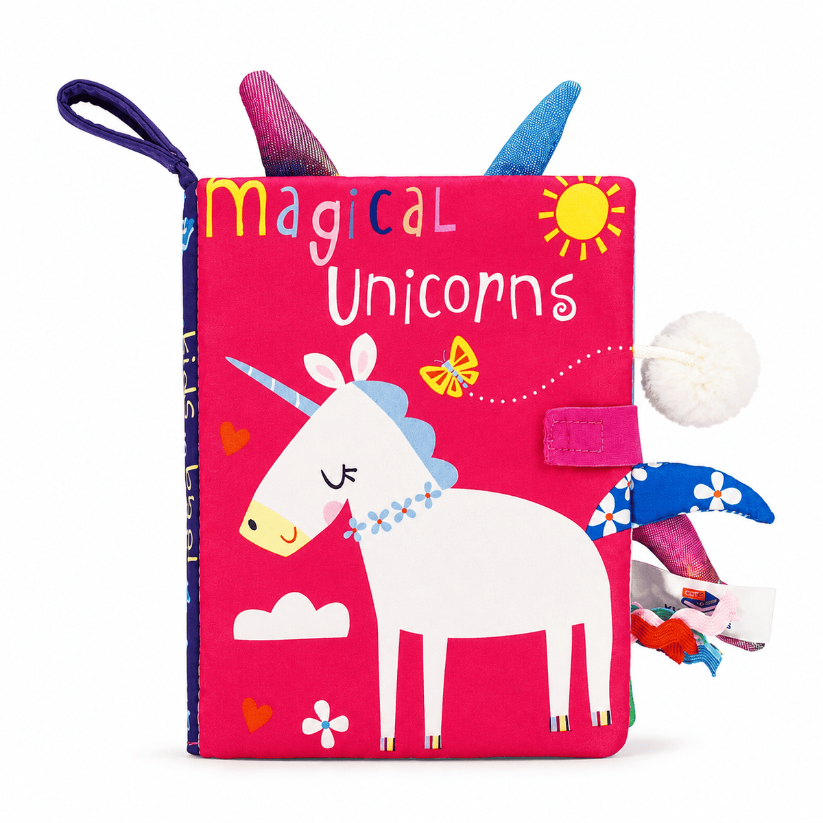 Soft Sensory Book with Unicorn Theme for Babies | Montessori Toy