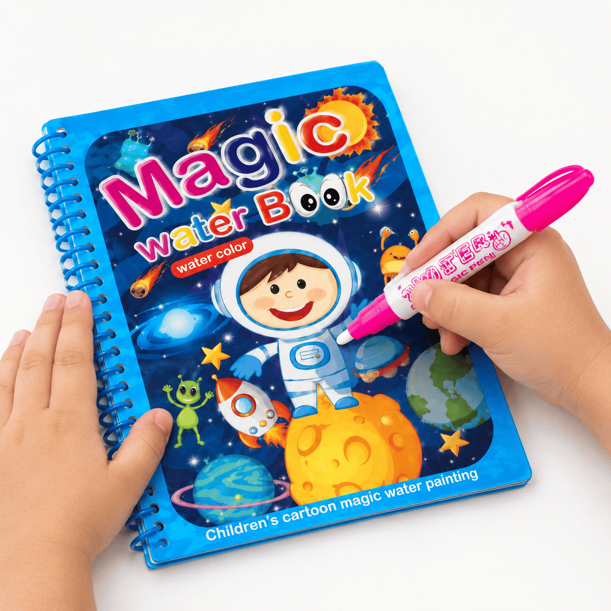 Space Water Reveal Coloring Book for Kids – Montessori Activity