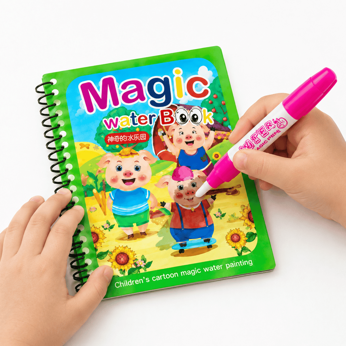 Water Painting Book with Magic Pen for Toddlers – Mess-Free Fun