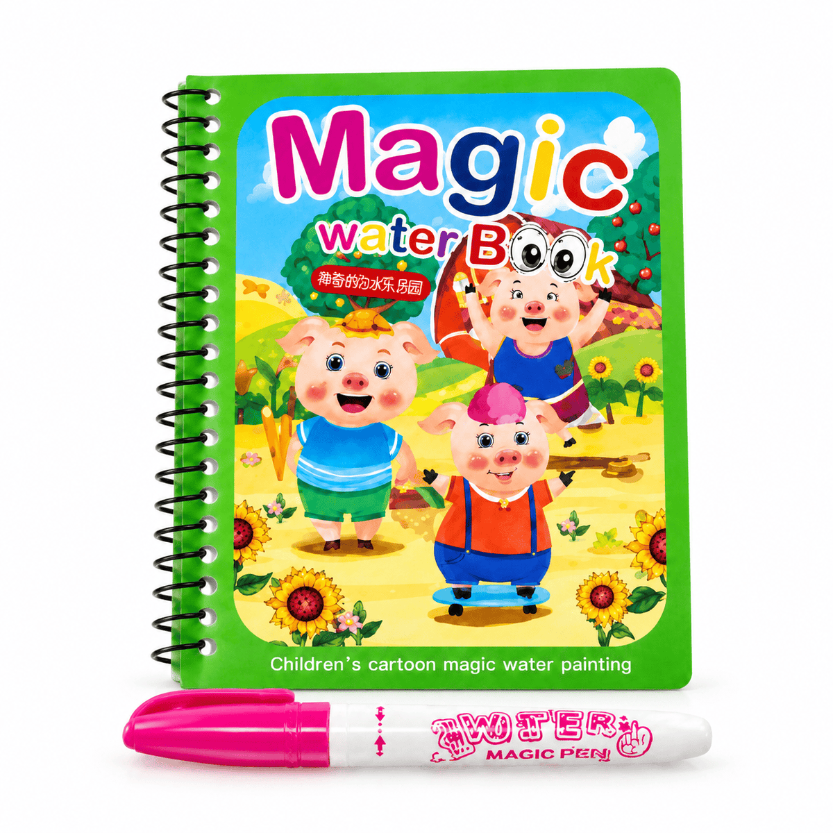 Water Painting Book with Magic Pen for Toddlers – Mess-Free Fun