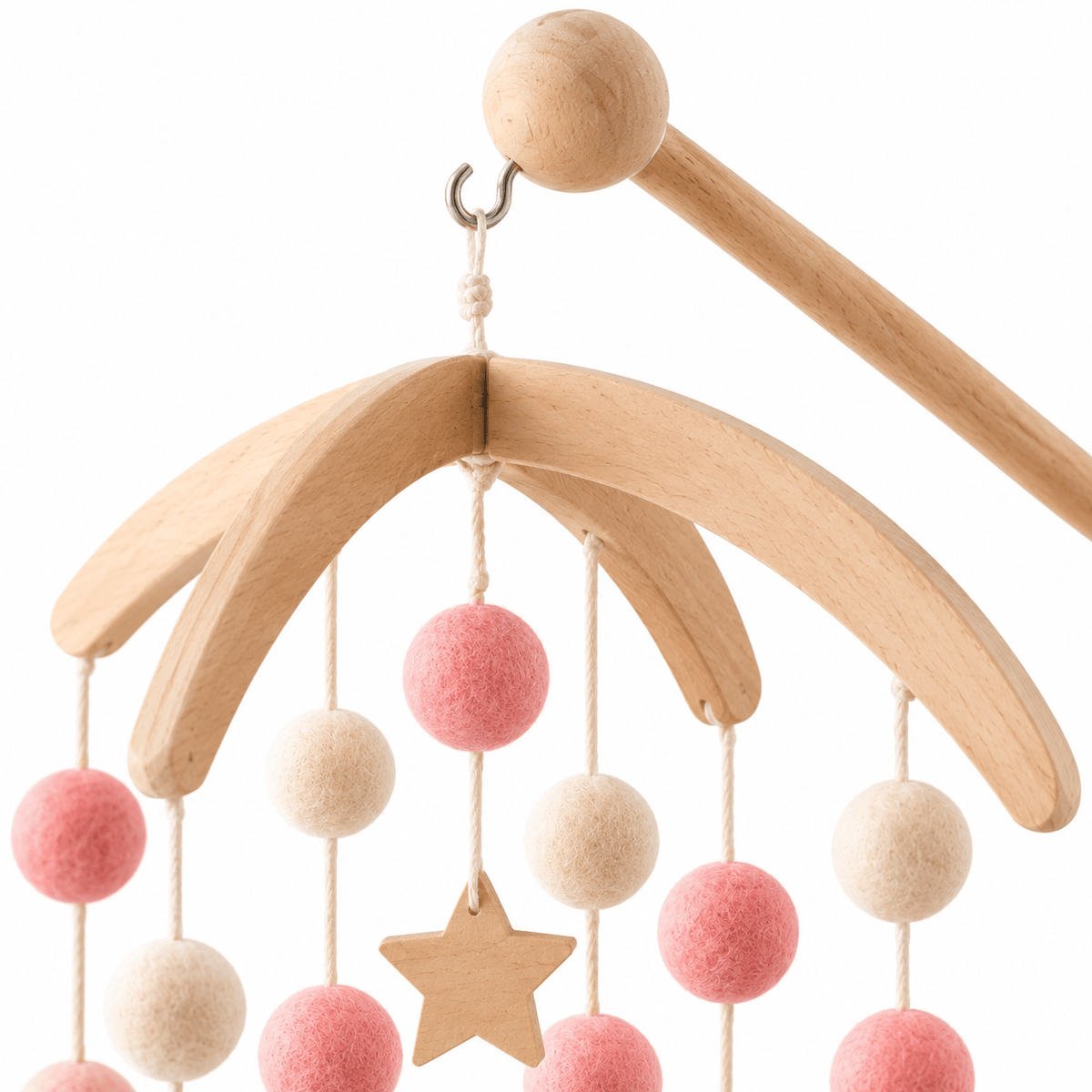 Wooden Baby Mobile Arm for Crib – Montessori Mobile Holder for Babies