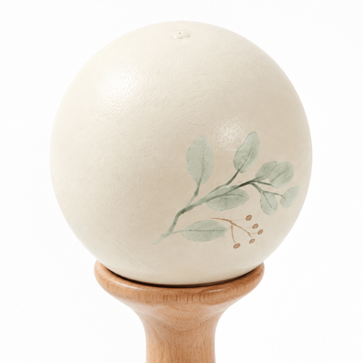 Wooden Baby Rattle Drum with Ball – Montessori Musical Toy