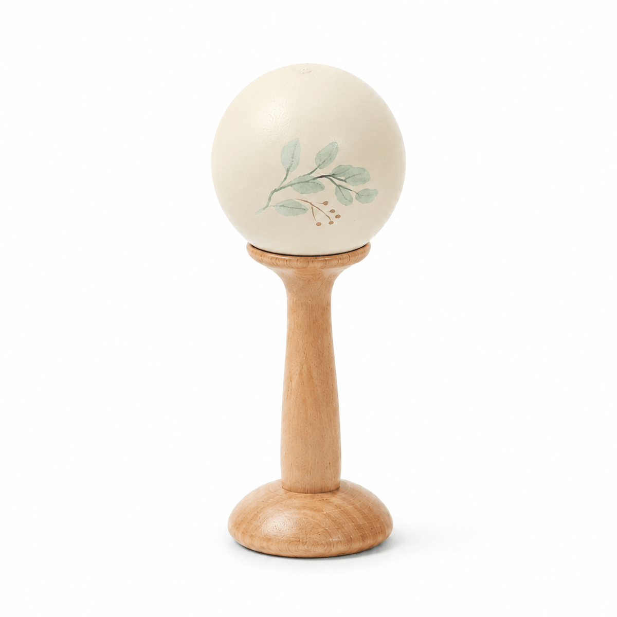 Wooden Baby Rattle Drum with Ball – Montessori Musical Toy