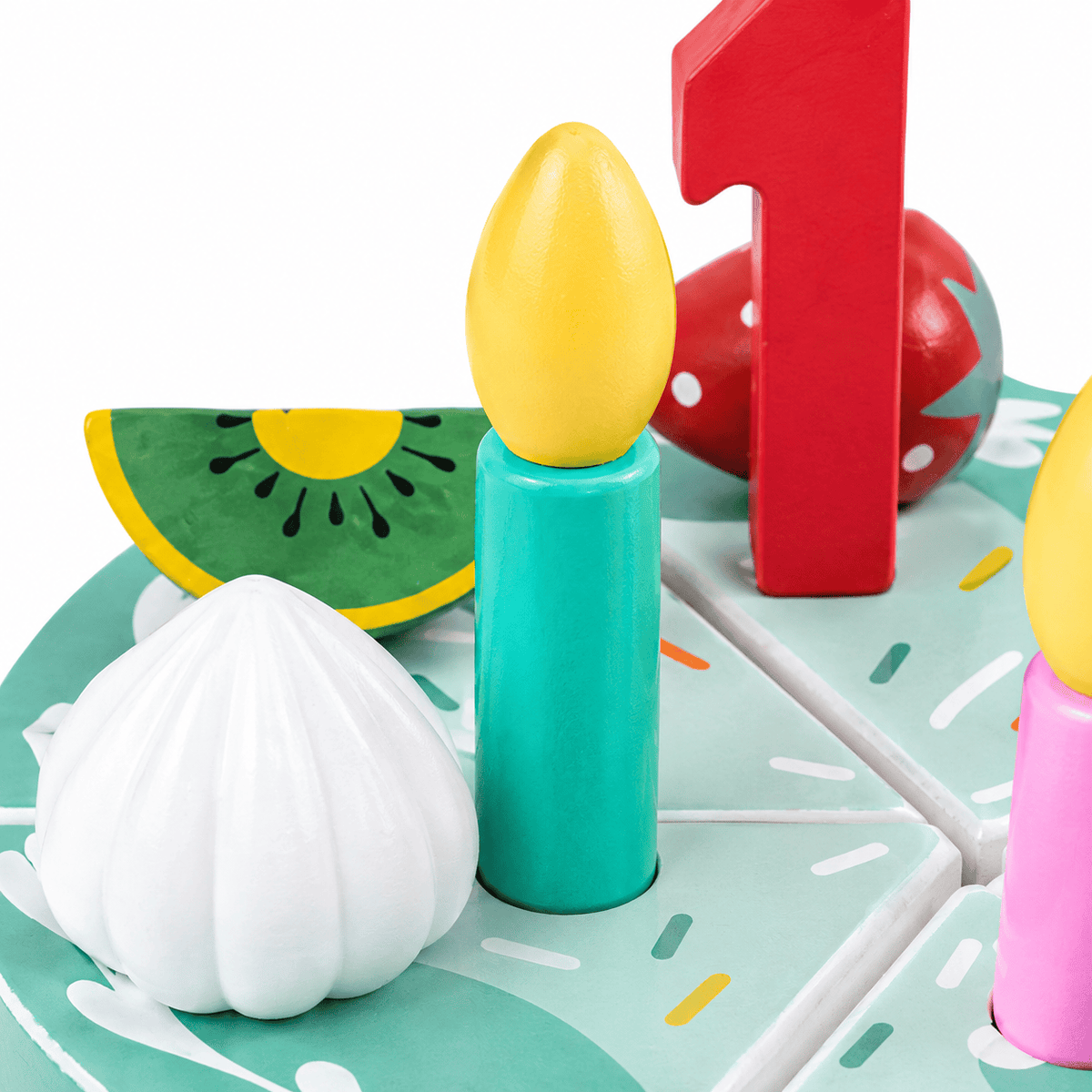 Wooden Birthday Cake Toy – Montessori Pretend Play for Toddlers