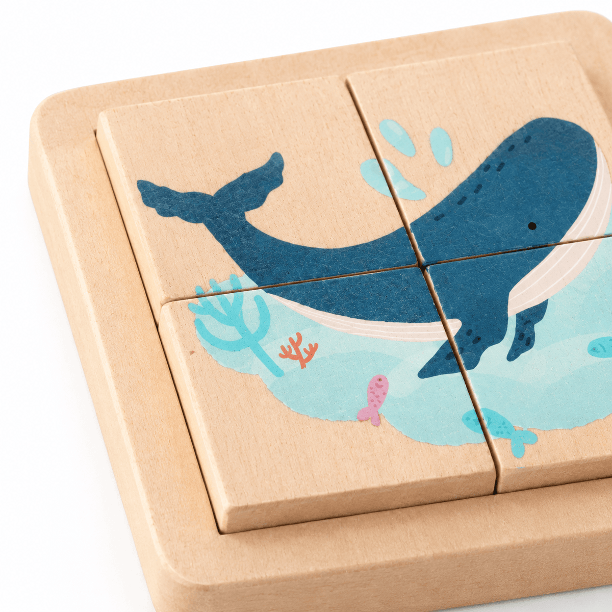 Wooden Block Puzzle with Ocean Theme for Toddlers – Montessori Toy