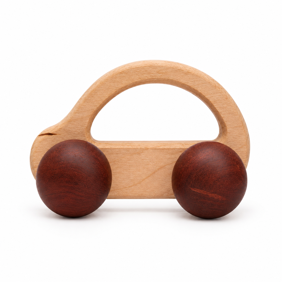 Wooden Car Toy with Handle for Babies and Toddlers – Montessori