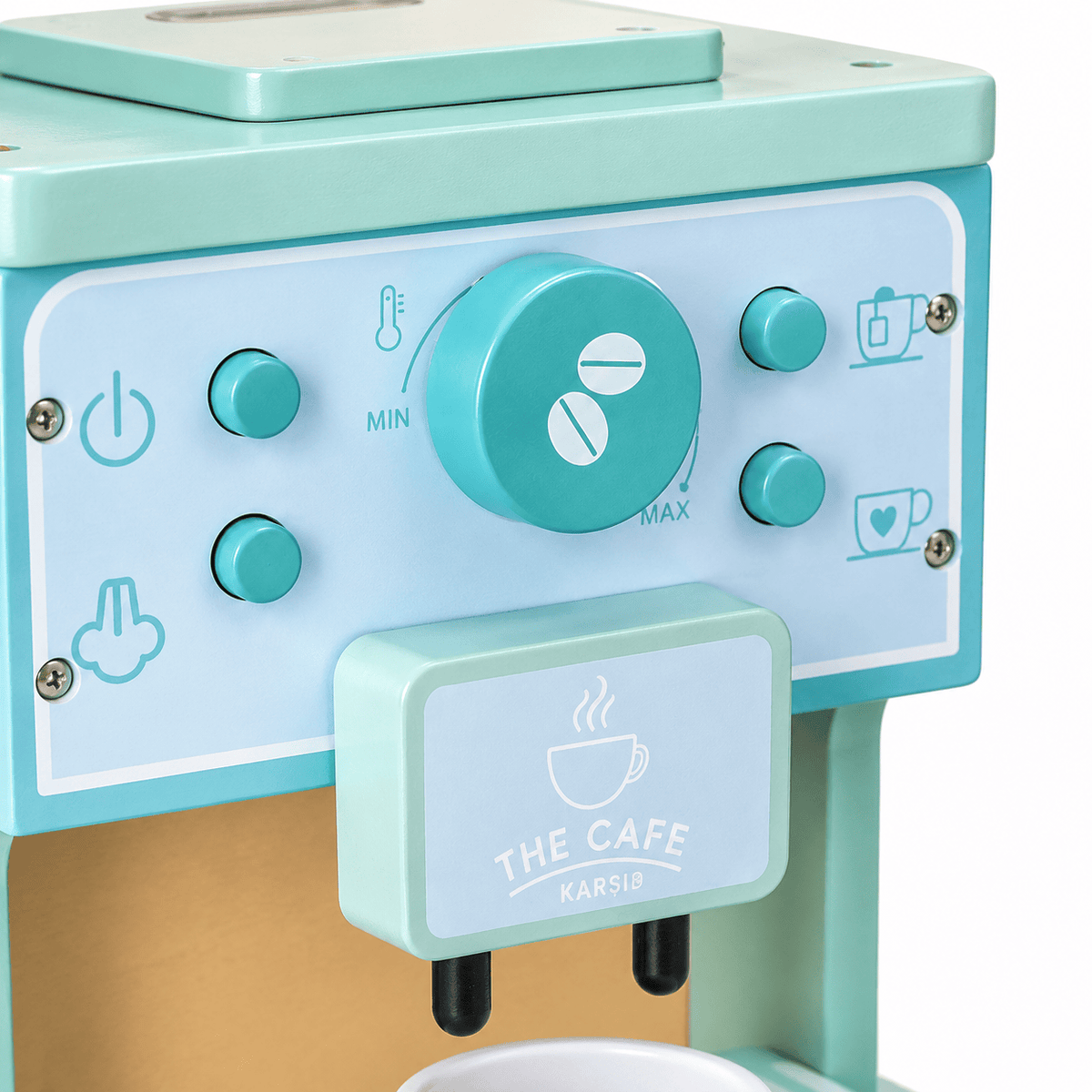 Wooden Coffee Machine Play Set | Montessori Role Play Toy for Kids