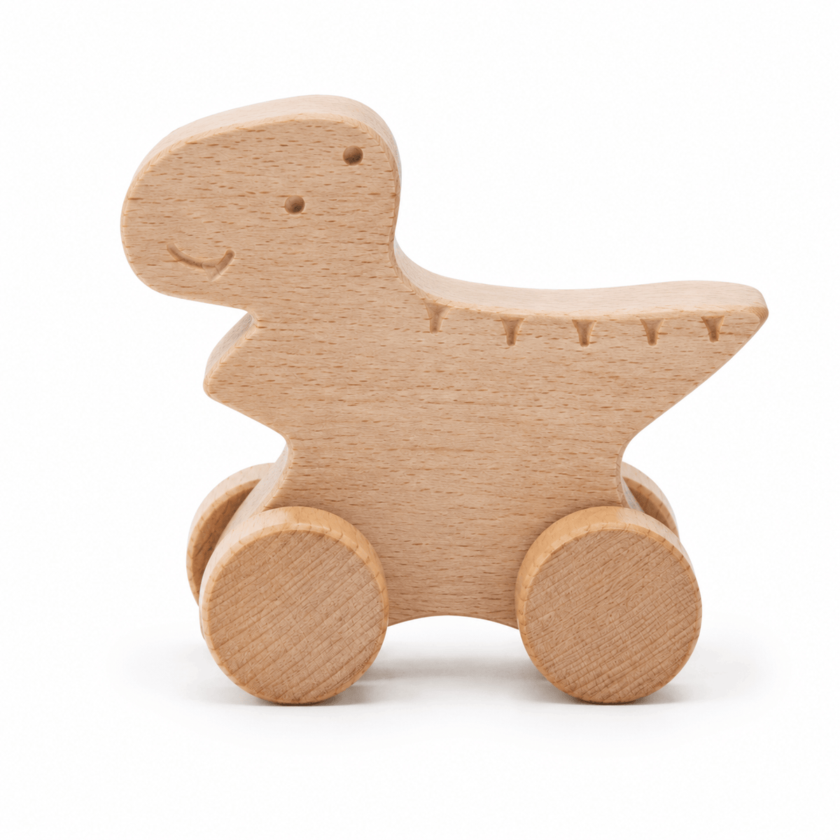 Wooden Dinosaur Push Toy for Babies and Toddlers - Montessori Toy