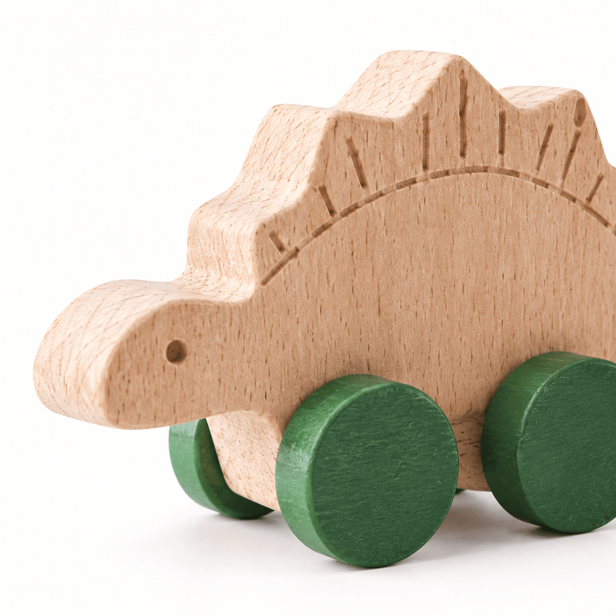 Wooden Dinosaur Push Toy for Toddlers | Montessori Learning Play