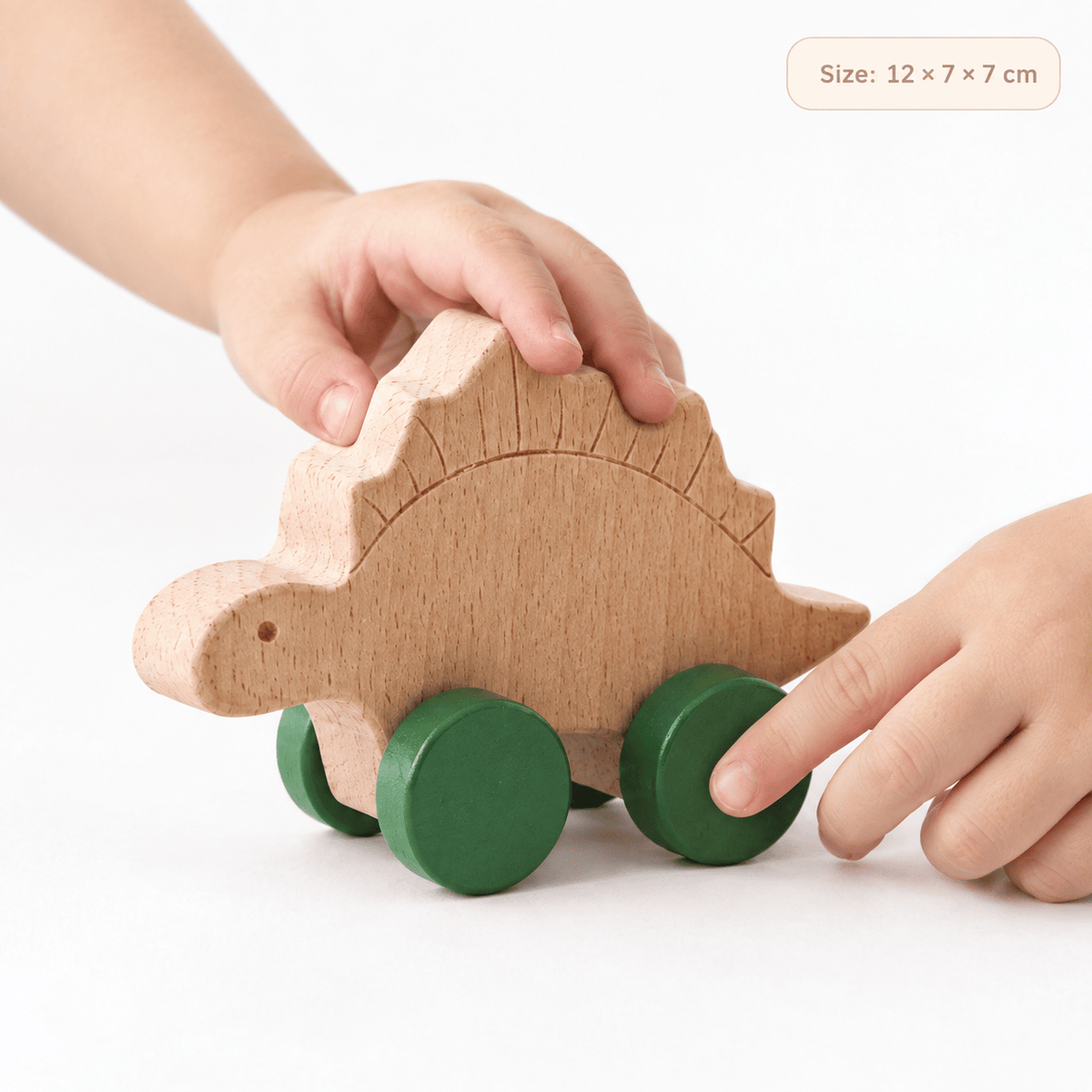 Wooden Dinosaur Push Toy Set for Toddlers – Montessori Learning Toy