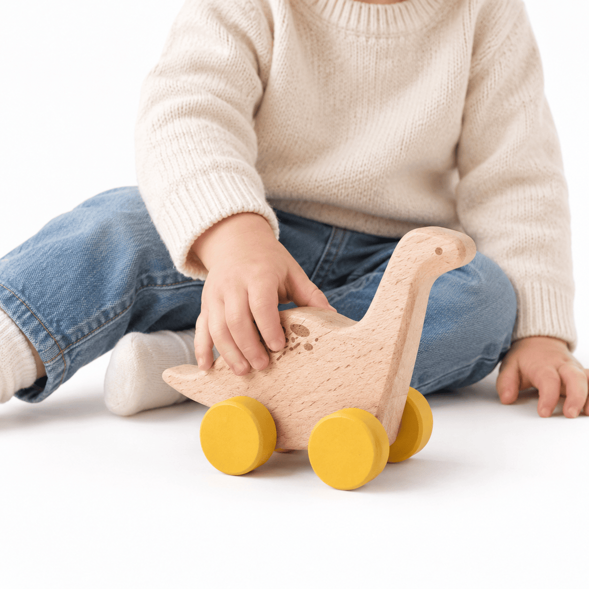 Wooden Dinosaur Push Toy Set – Montessori Toy for Toddlers