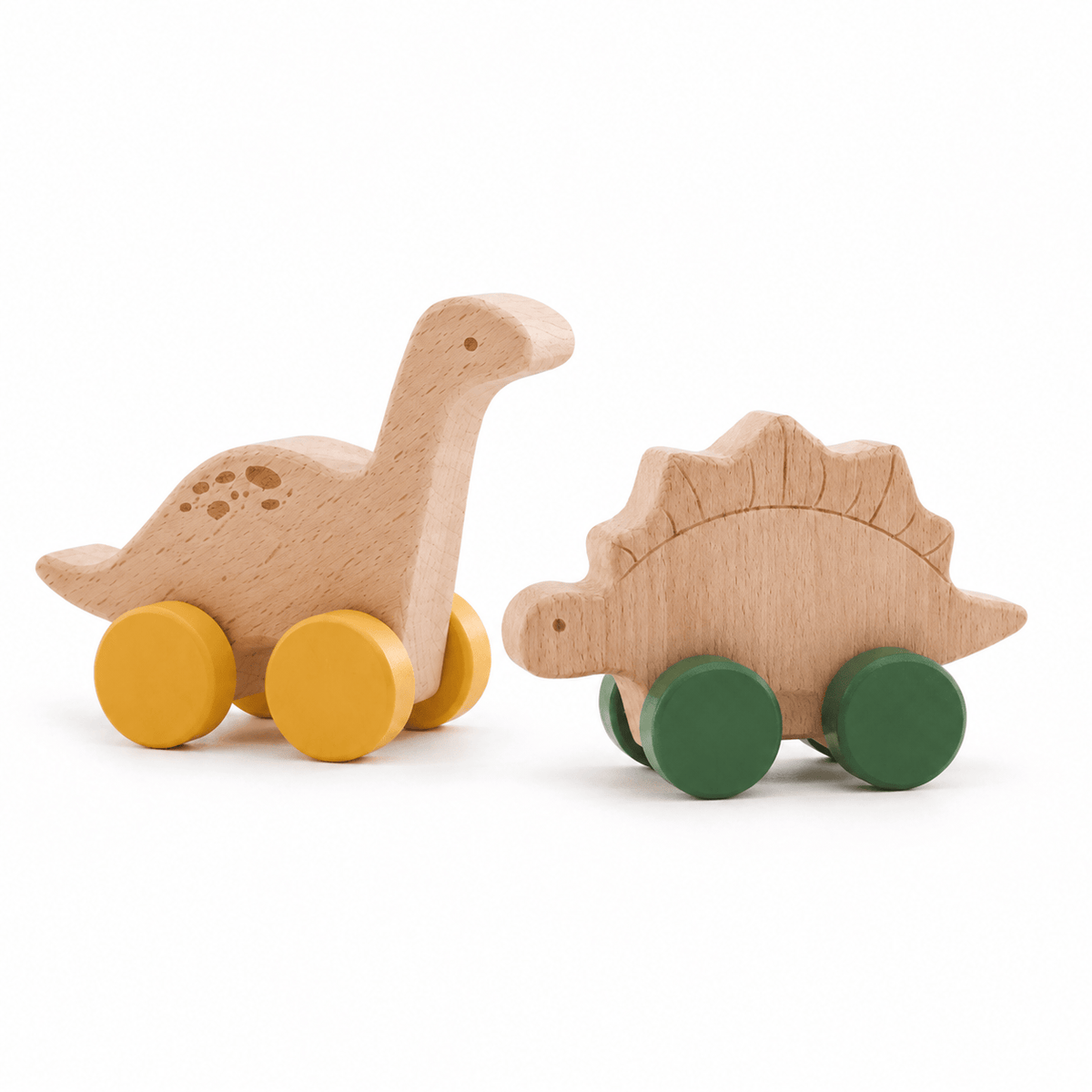 Wooden Dinosaur Push Toy Set – Montessori Toy for Toddlers