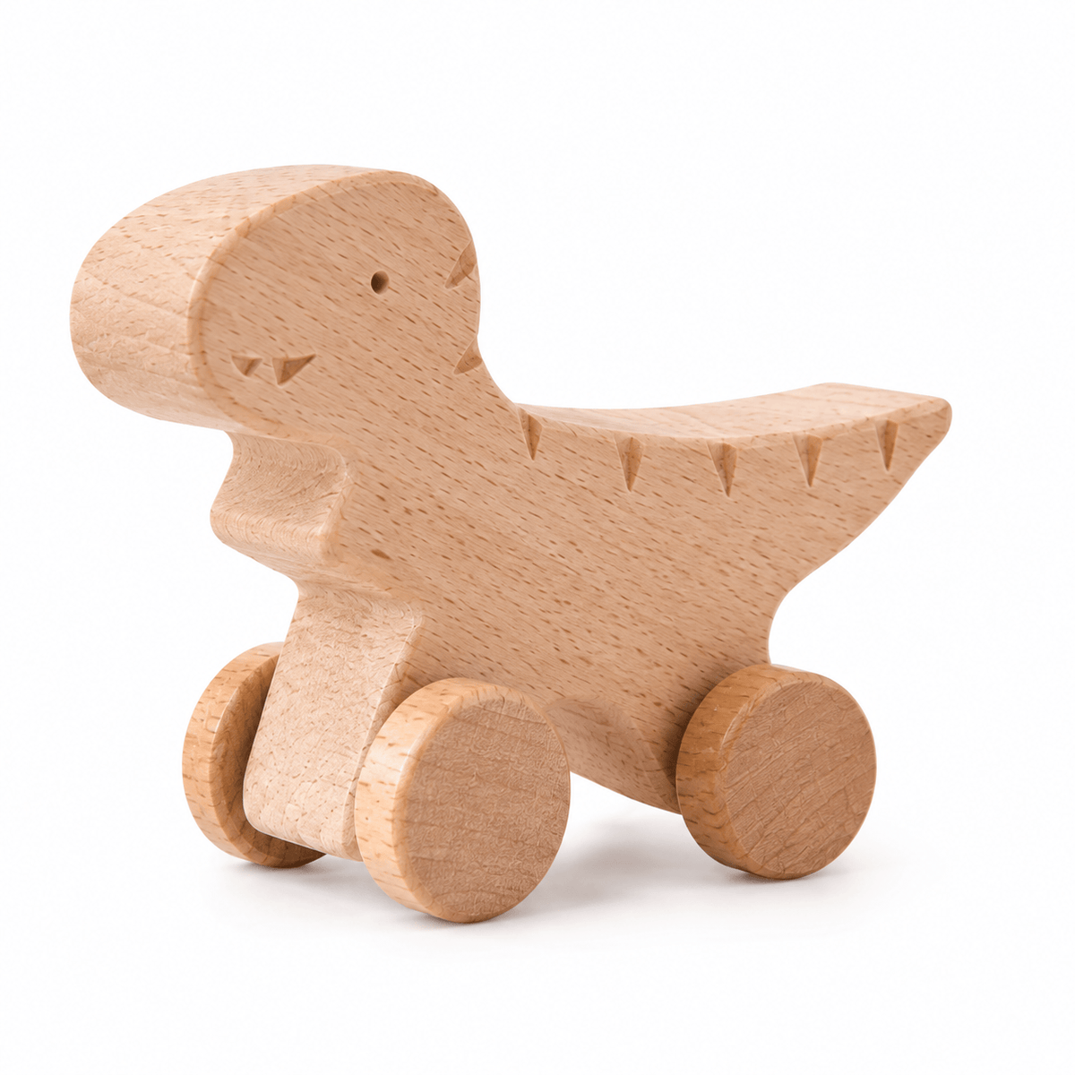 Wooden Dinosaur Push Toys for Toddlers - Montessori Learning Toy