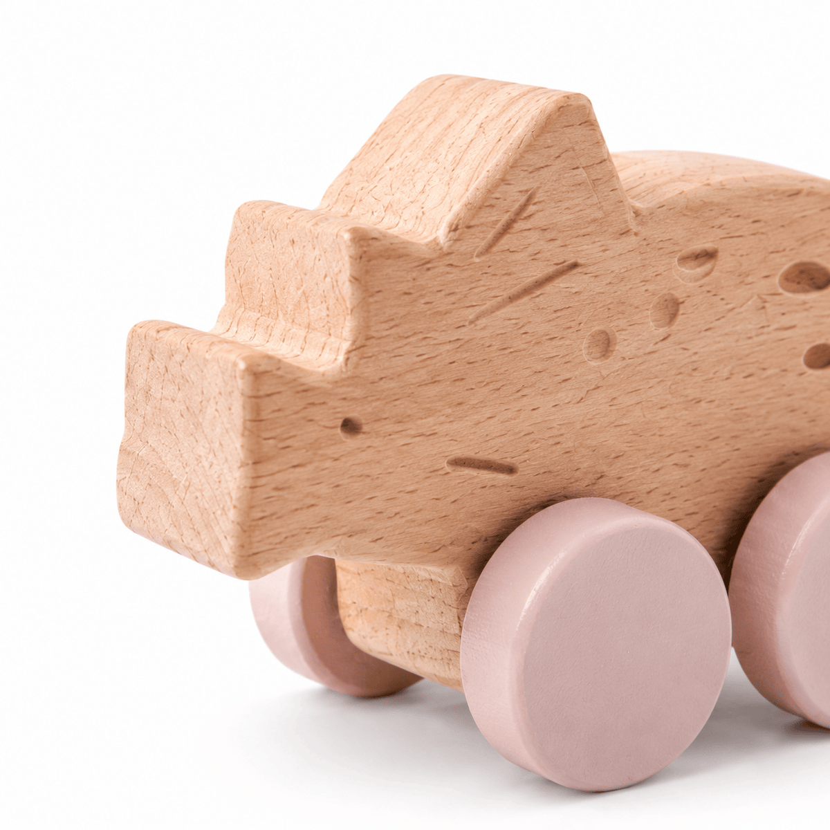 Wooden Dinosaur Push Toys for Toddlers - Montessori Learning Toy