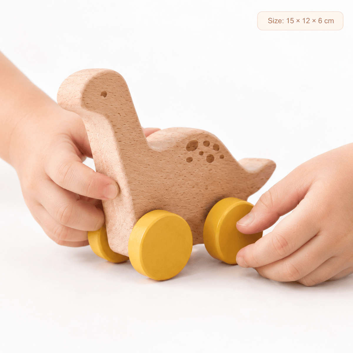Wooden Dinosaur Push Toys for Toddlers | Montessori Toys