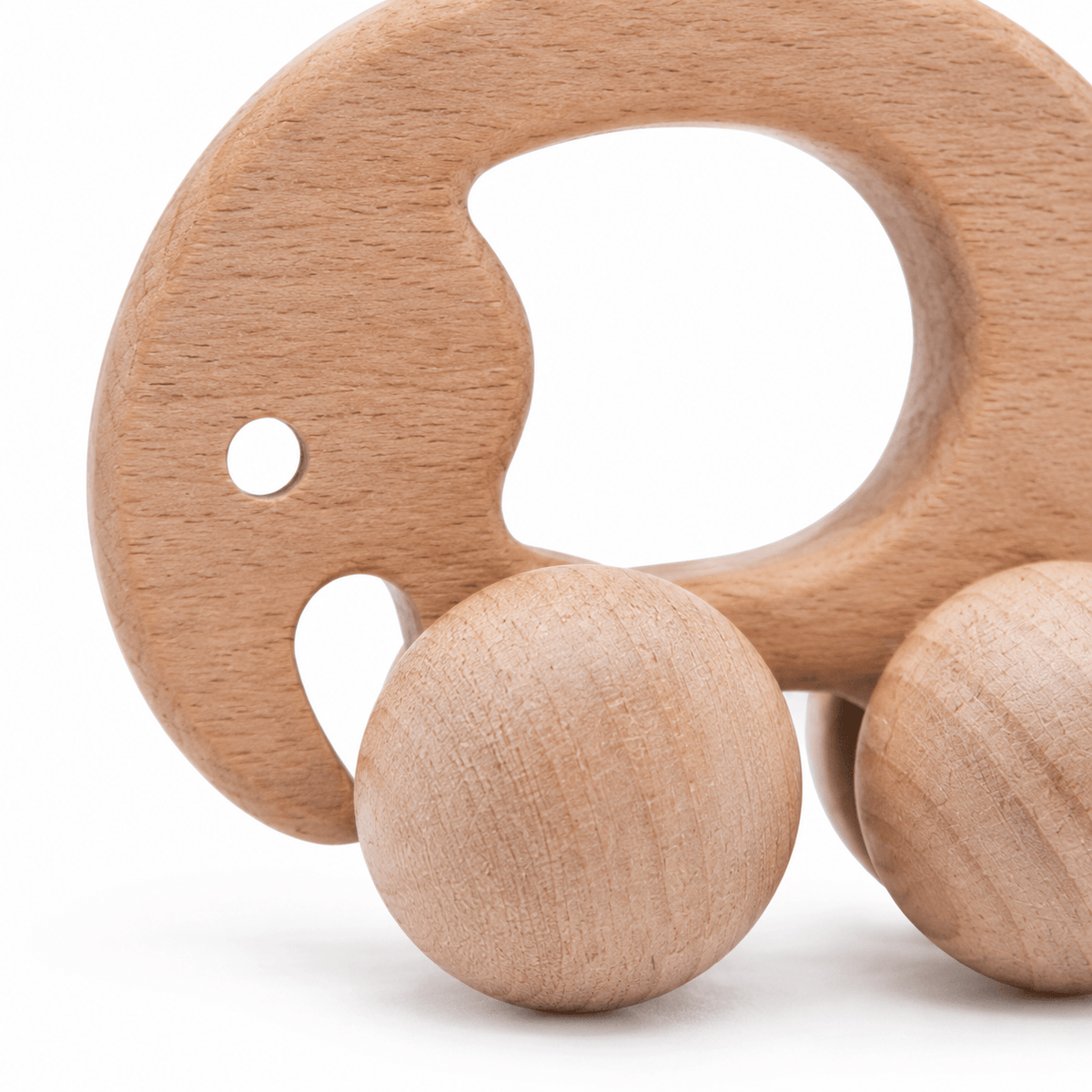 Wooden Elephant Push Toy | Montessori Toy for Babies & Toddlers