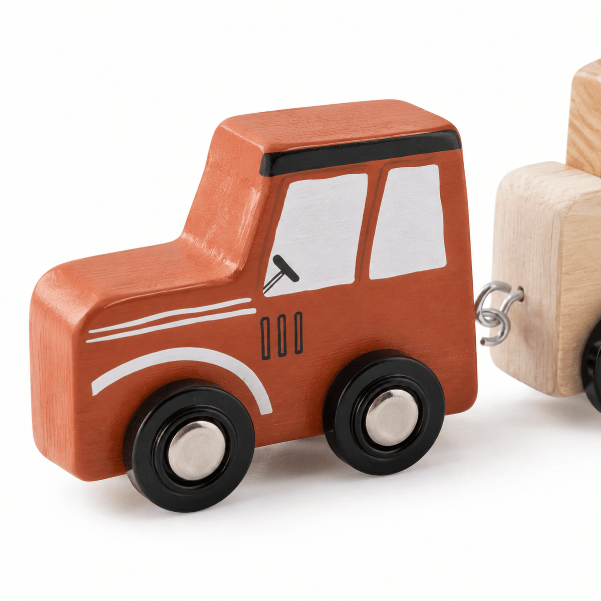 Wooden Farm Animal Train | Montessori Stacking Toy for Toddlers