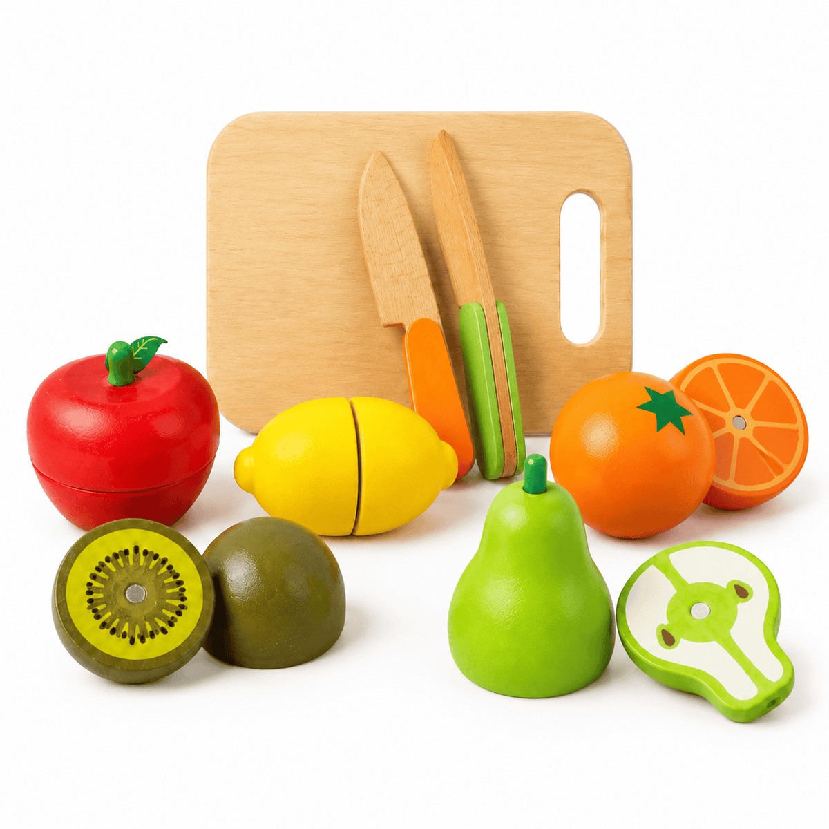 Wooden Fruit Cutting Toy – Montessori Practical Life Toy for Toddlers