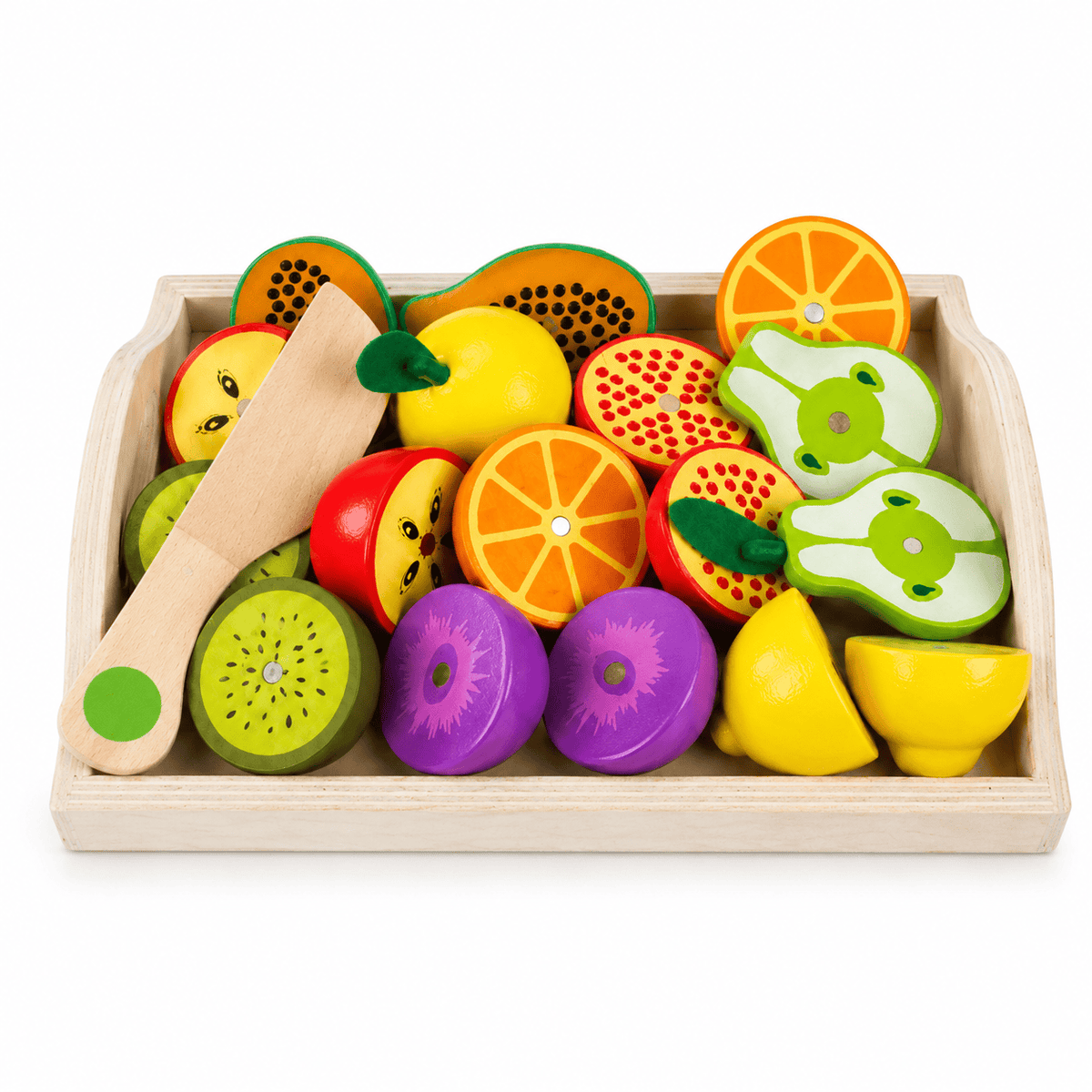 Wooden Fruit Cutting Toy Set | Montessori Play Food for Toddlers