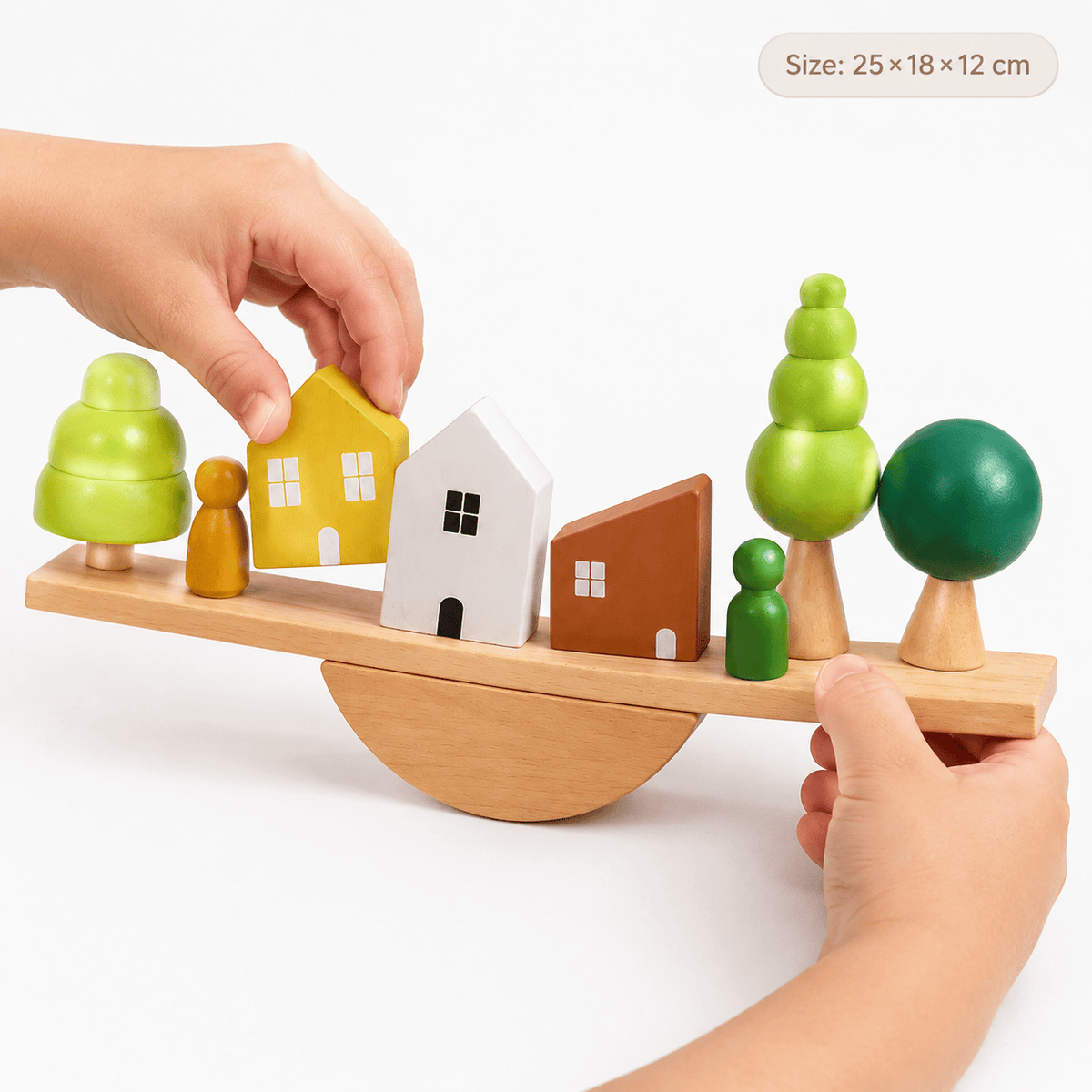 Wooden Montessori Balance Game with Forest Figures for Kids