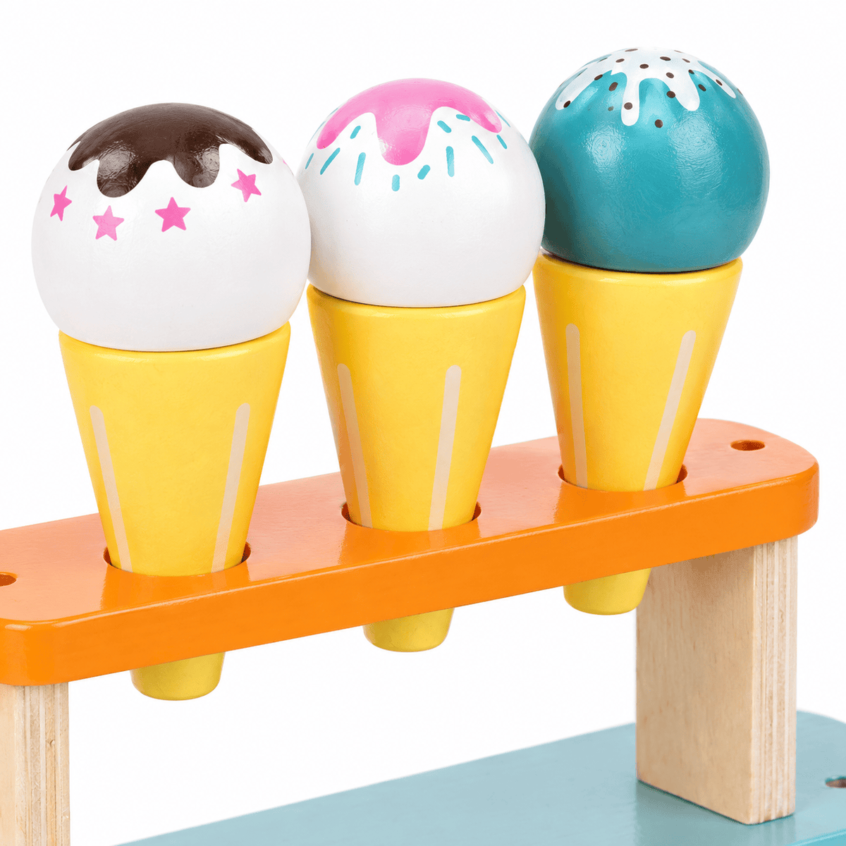 Wooden Montessori Ice Cream Shop Play Set for Pretend Play & Fine Moto