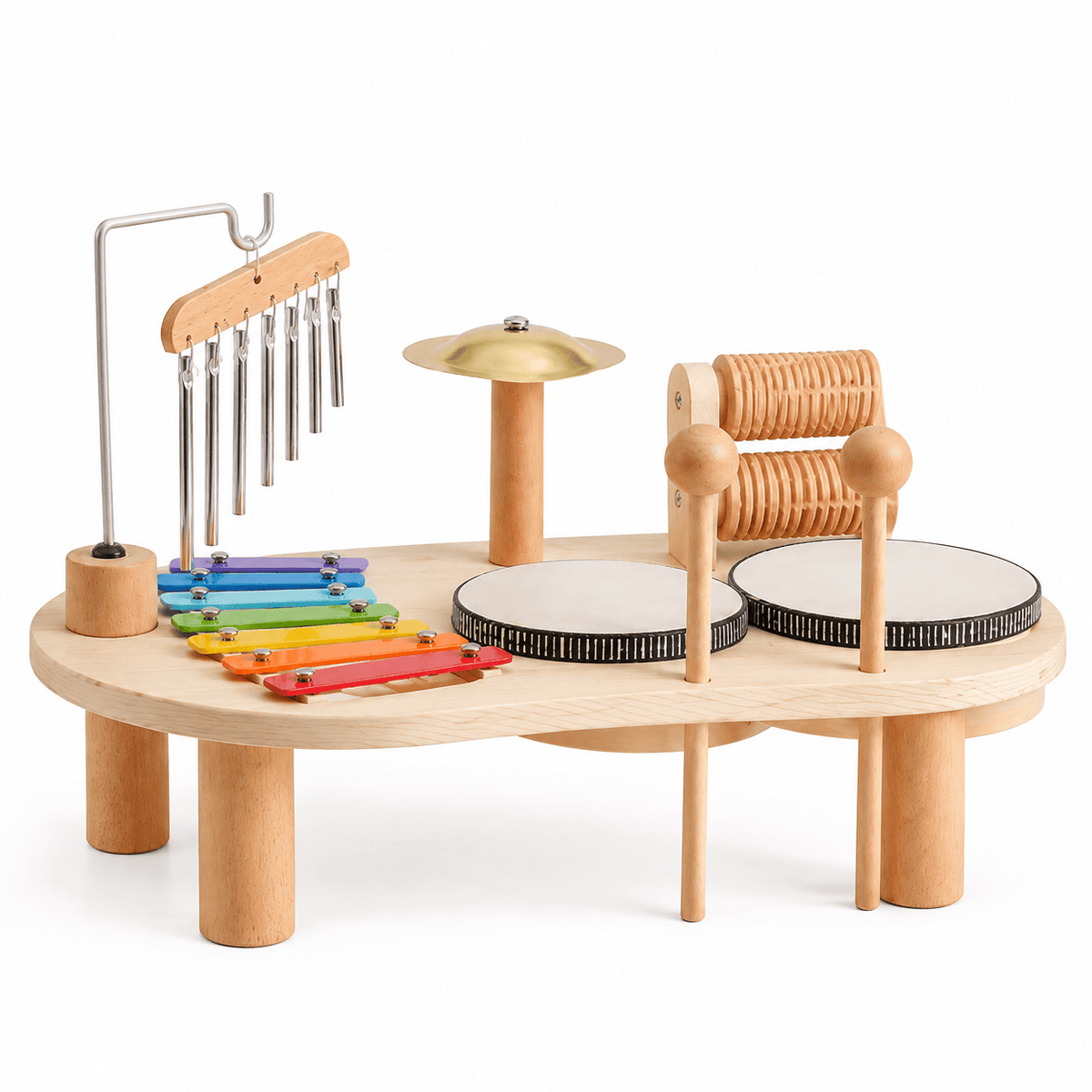 Wooden Music Table for Toddlers | Montessori Musical Instrument Set