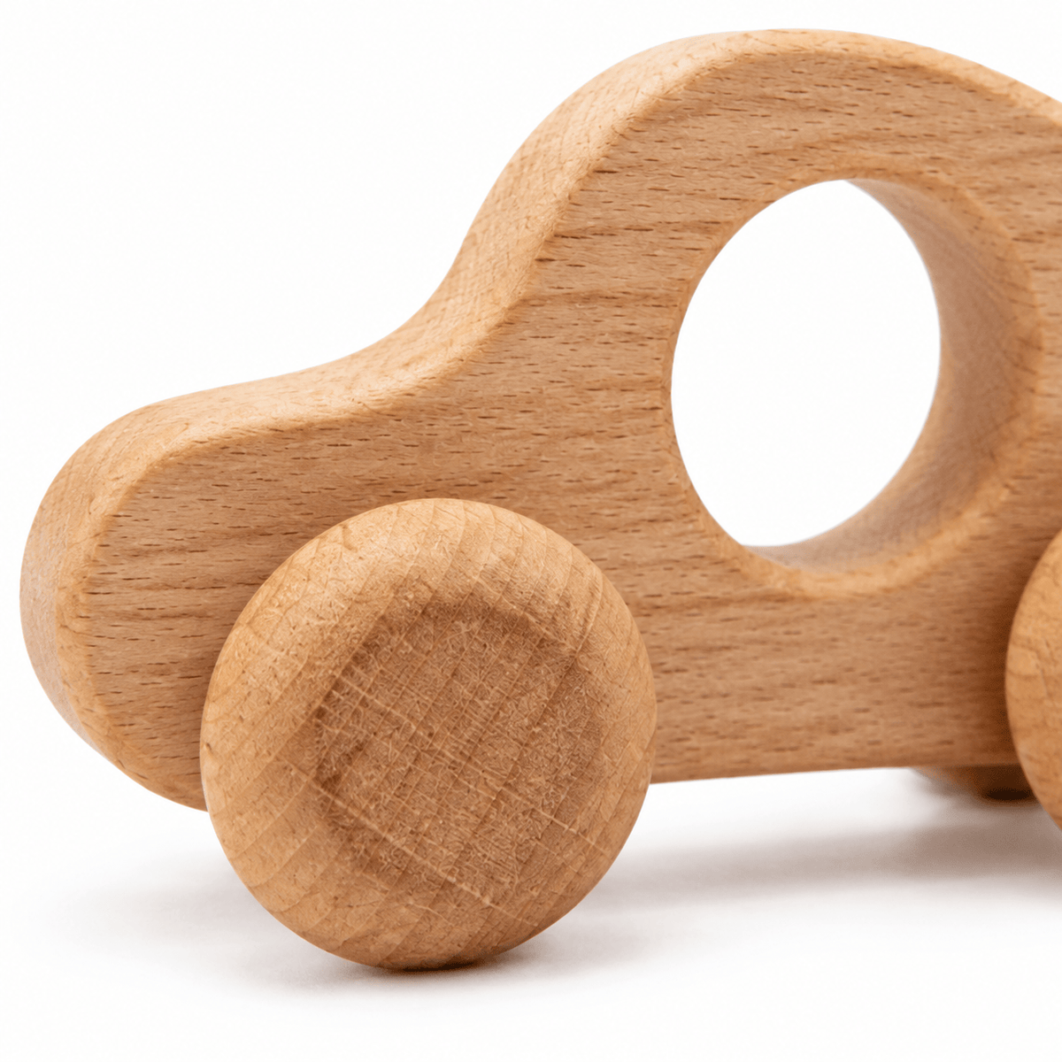 Wooden Push Car Toy for Babies - Montessori Grasping Activity Toy