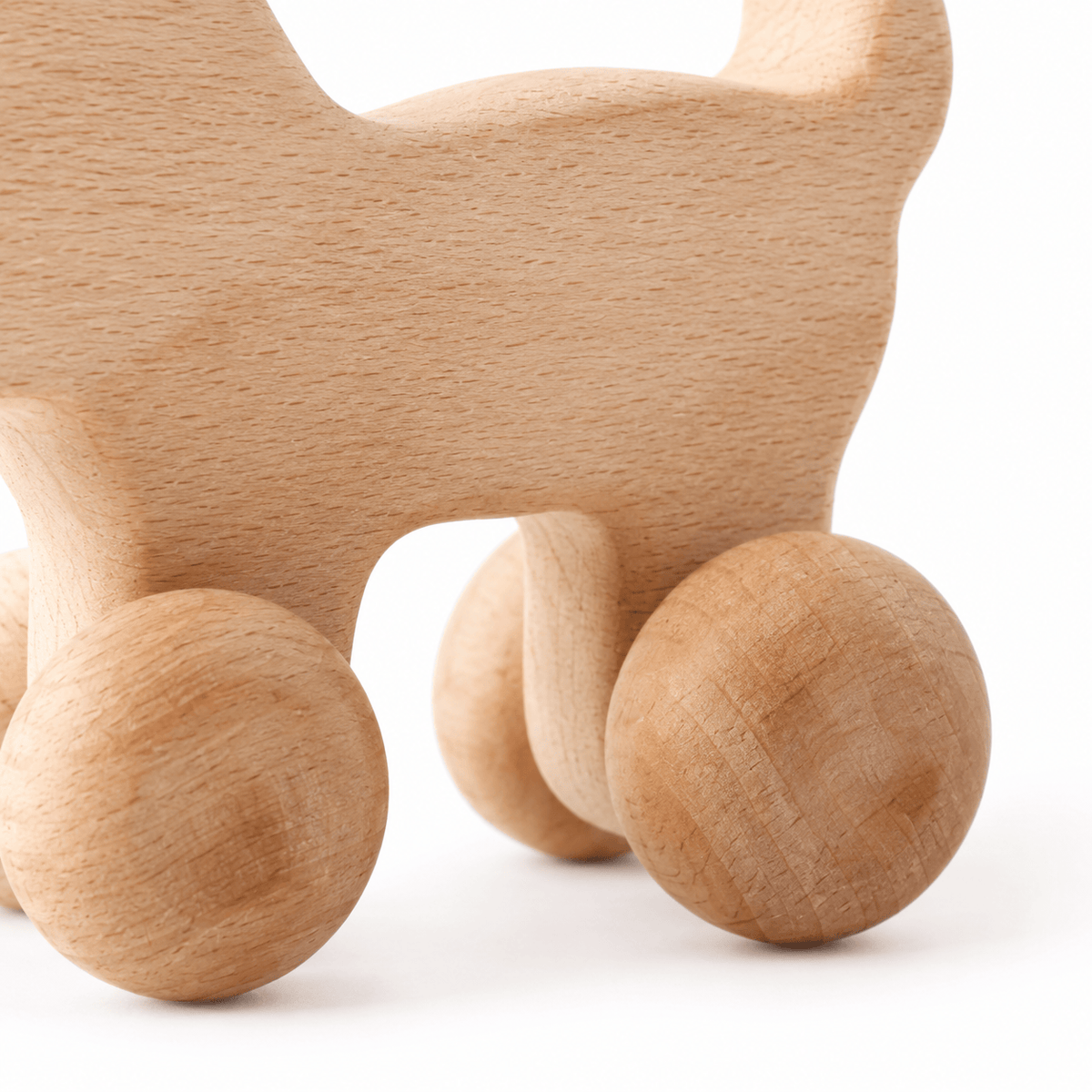 Wooden Push Dog Toy on Wheels for Toddlers – Montessori