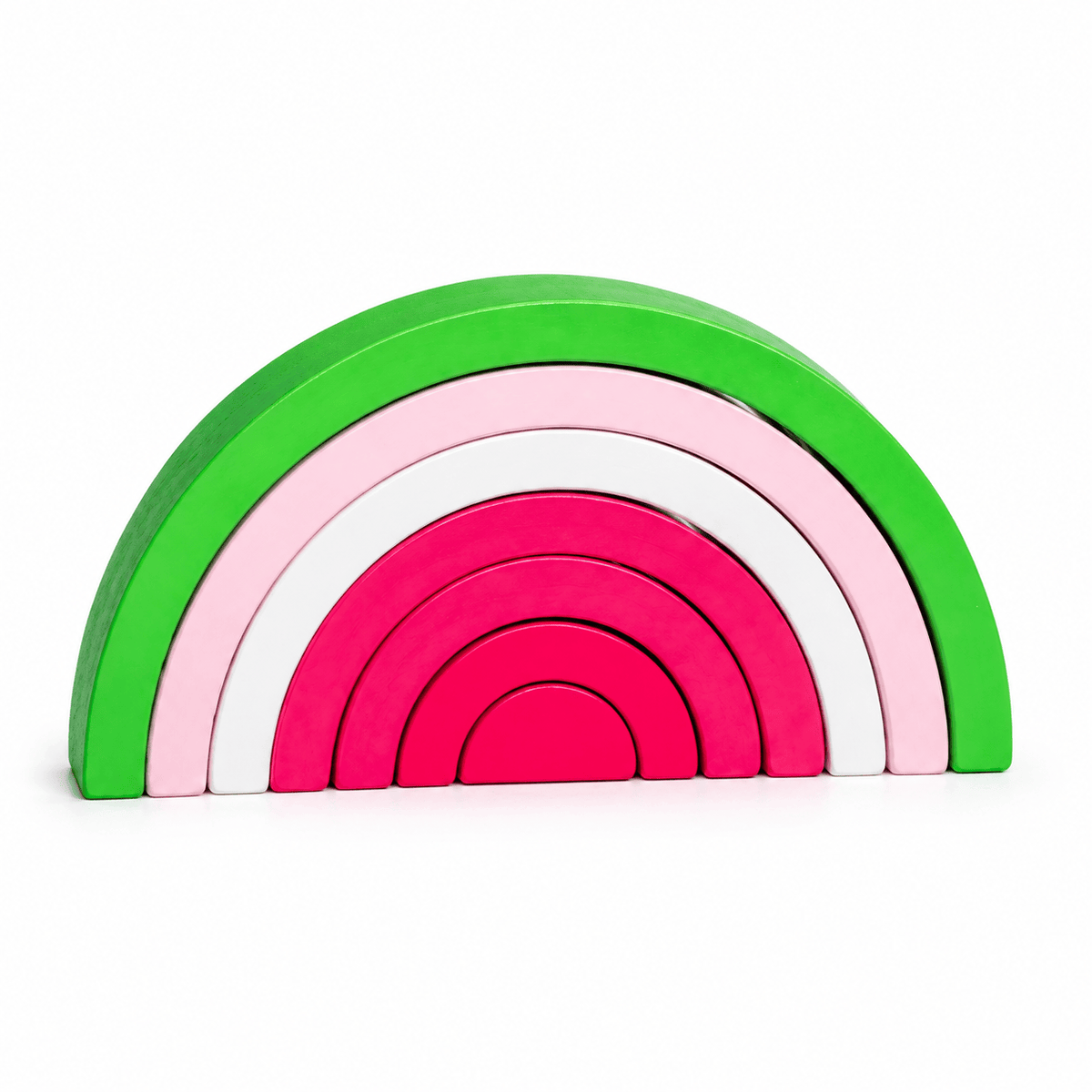Wooden Rainbow Stacker Toy for Toddlers - Montessori Learning Play