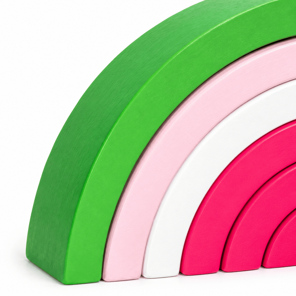 Wooden Rainbow Stacker Toy for Toddlers - Montessori Learning Play