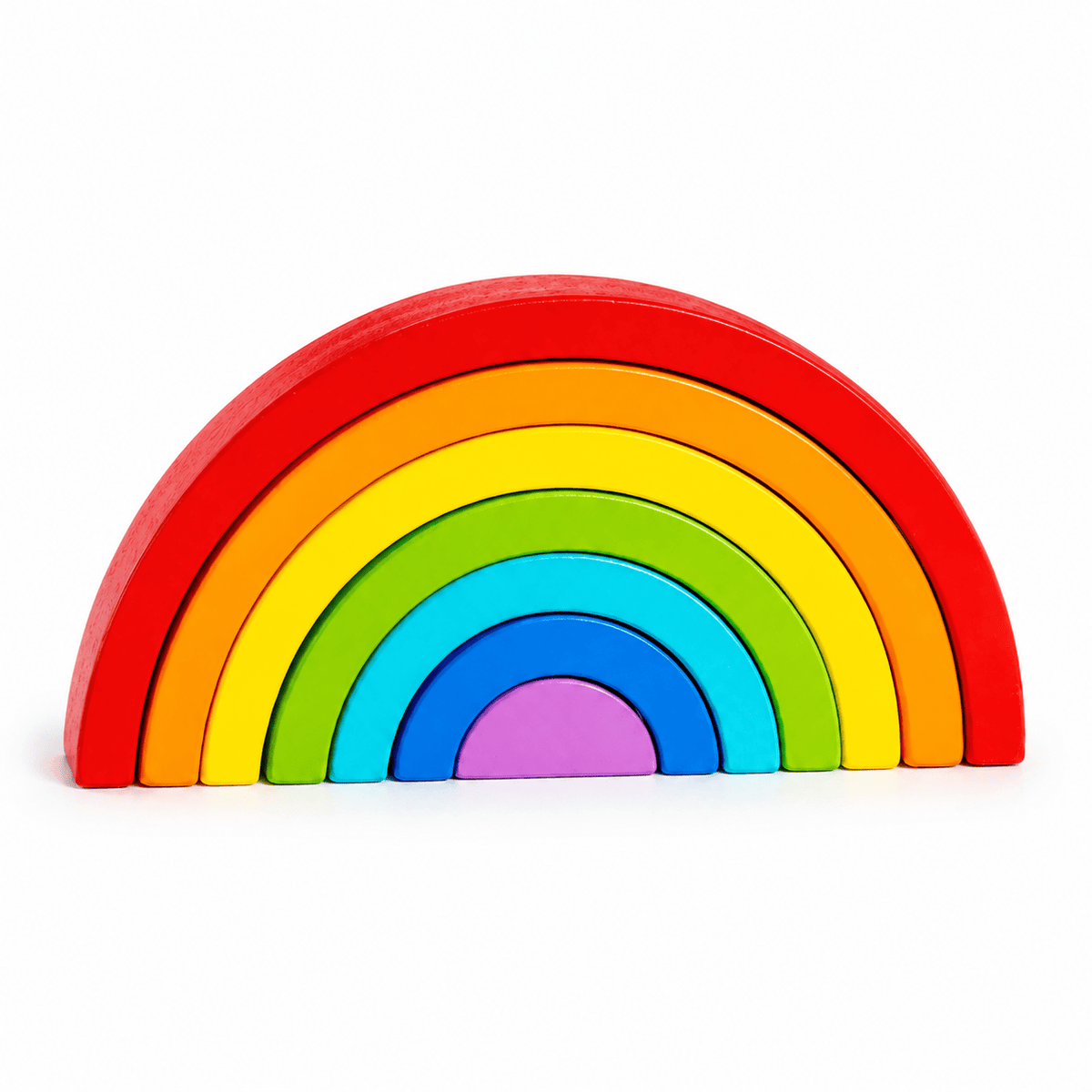 Wooden Rainbow Stacker Toy for Toddlers – Montessori Toy
