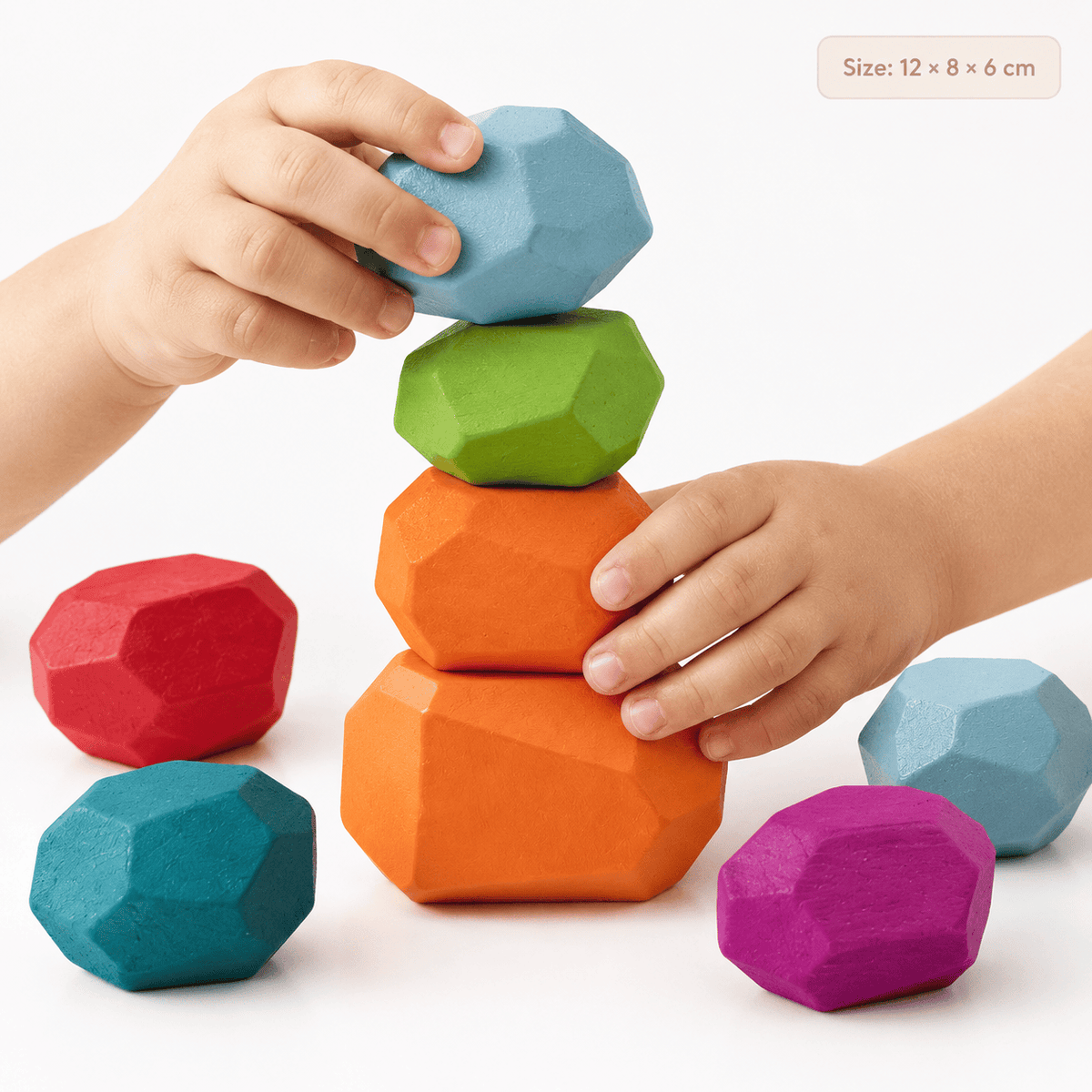 Wooden Stacking Stones – Montessori Balance Toy for Toddlers