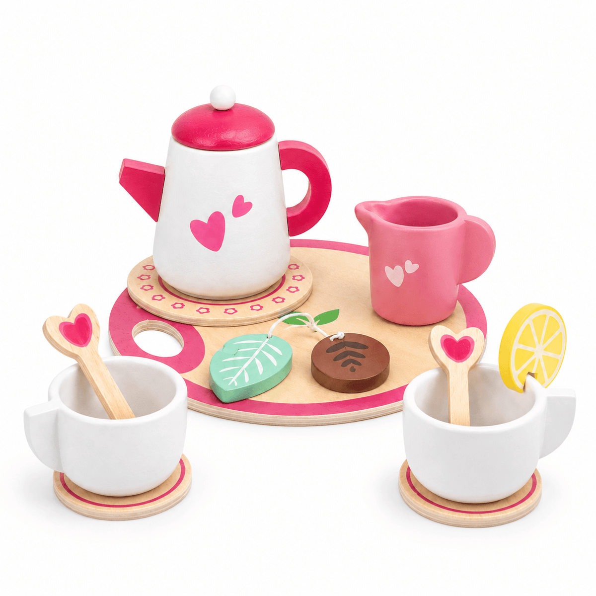 Wooden Tea Set for Kids – Montessori Role Play & Fine Motor Toy