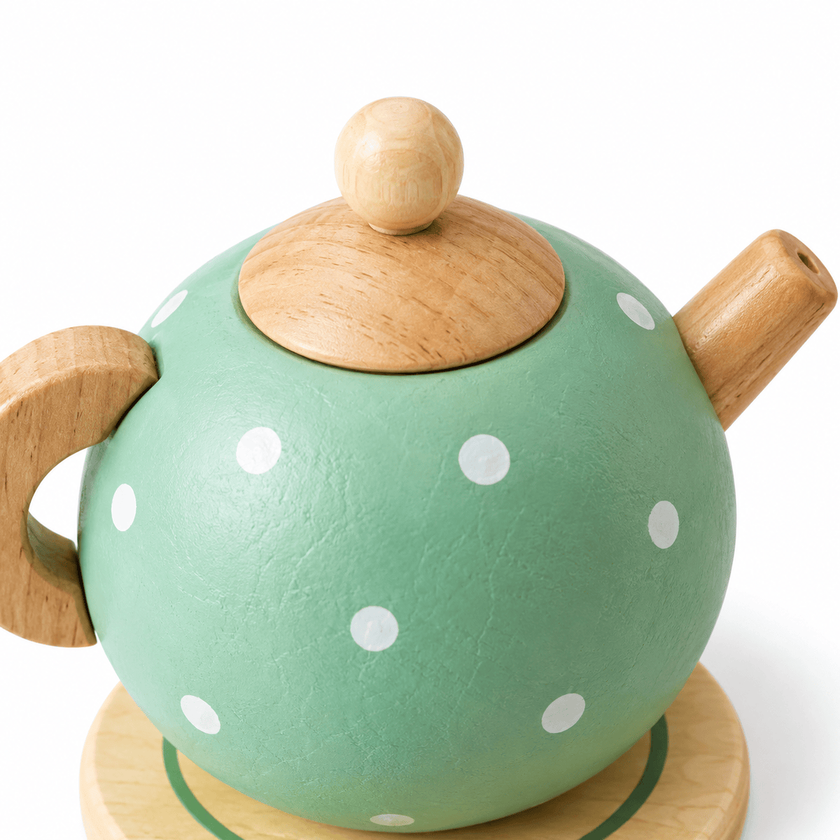 Wooden Tea Set with Tray and Accessories for Pretend Play
