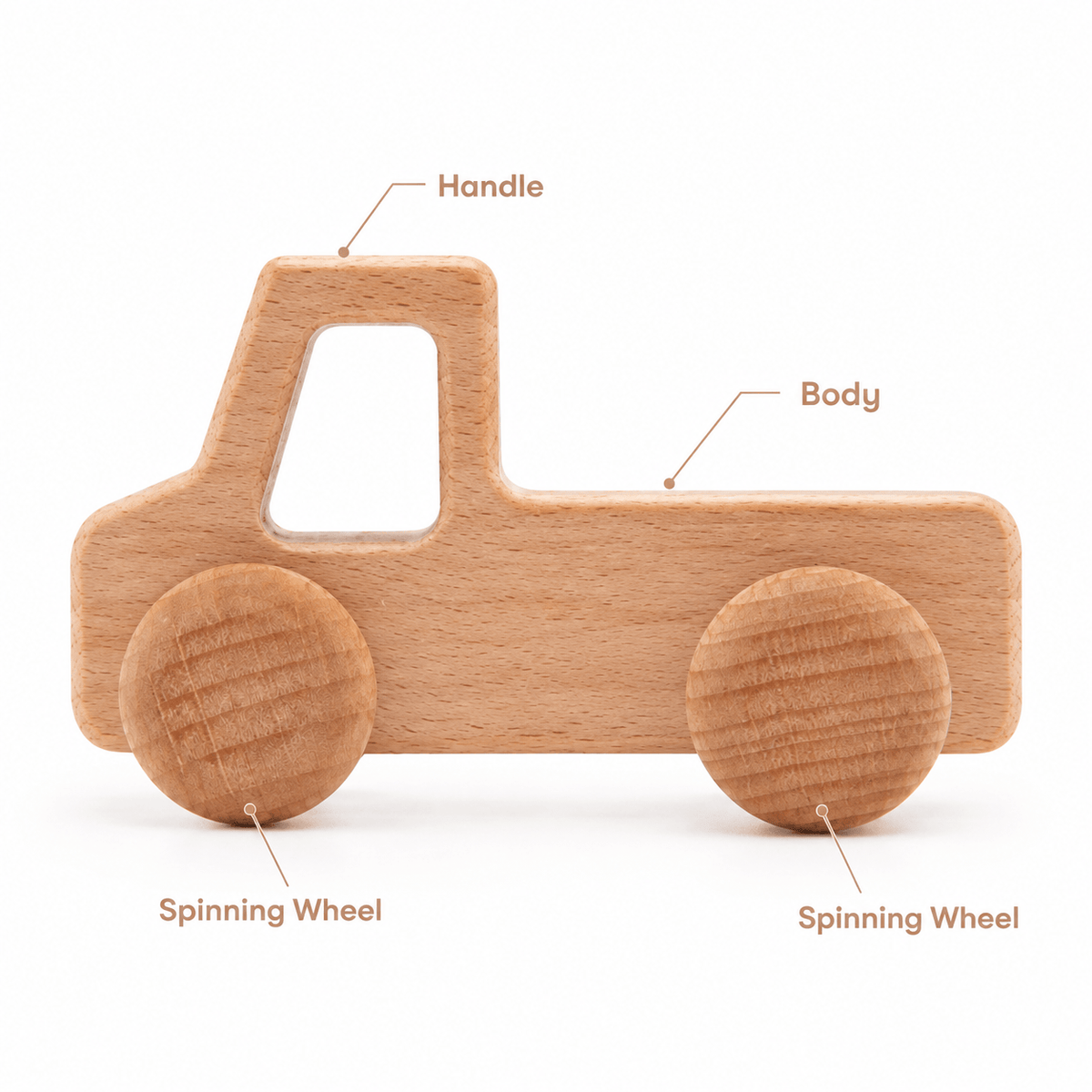 Wooden Toy Car for Toddlers – Montessori Push Vehicle for Kids