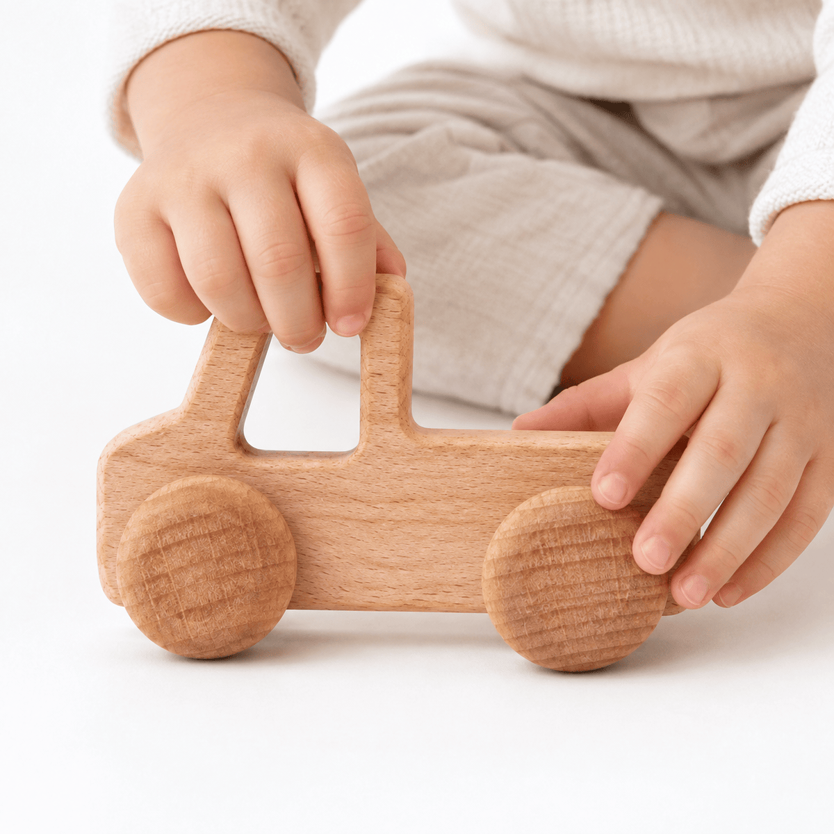 Wooden Toy Car for Toddlers – Montessori Push Vehicle for Kids