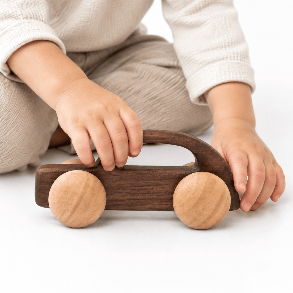 Wooden Toy Car | Montessori Push Toy for Toddlers | Natural Play