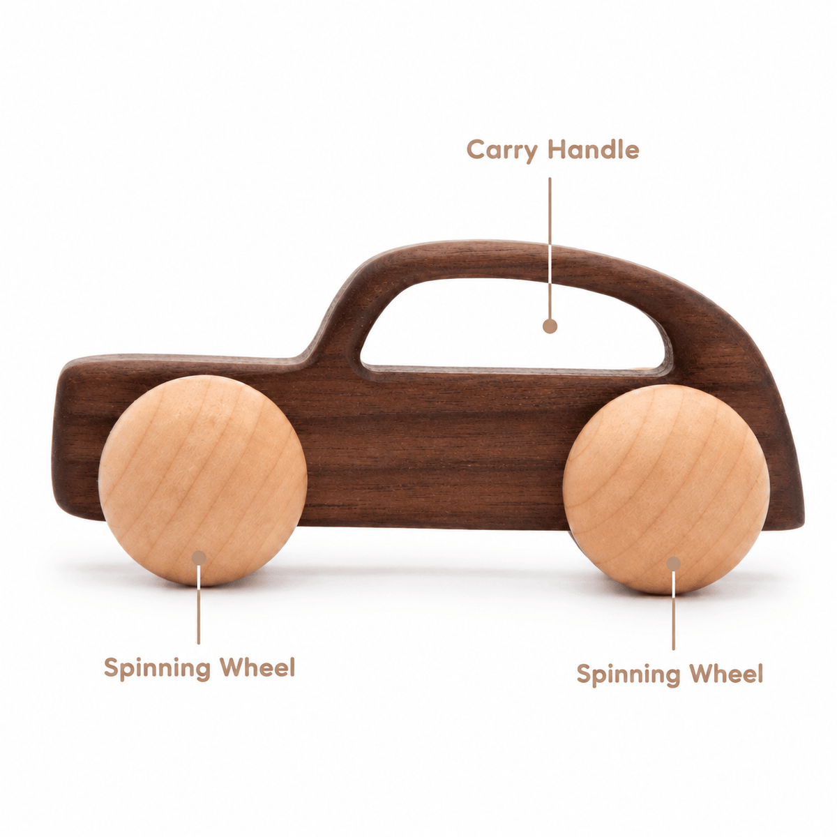 Wooden Toy Car | Montessori Push Toy for Toddlers | Natural Play
