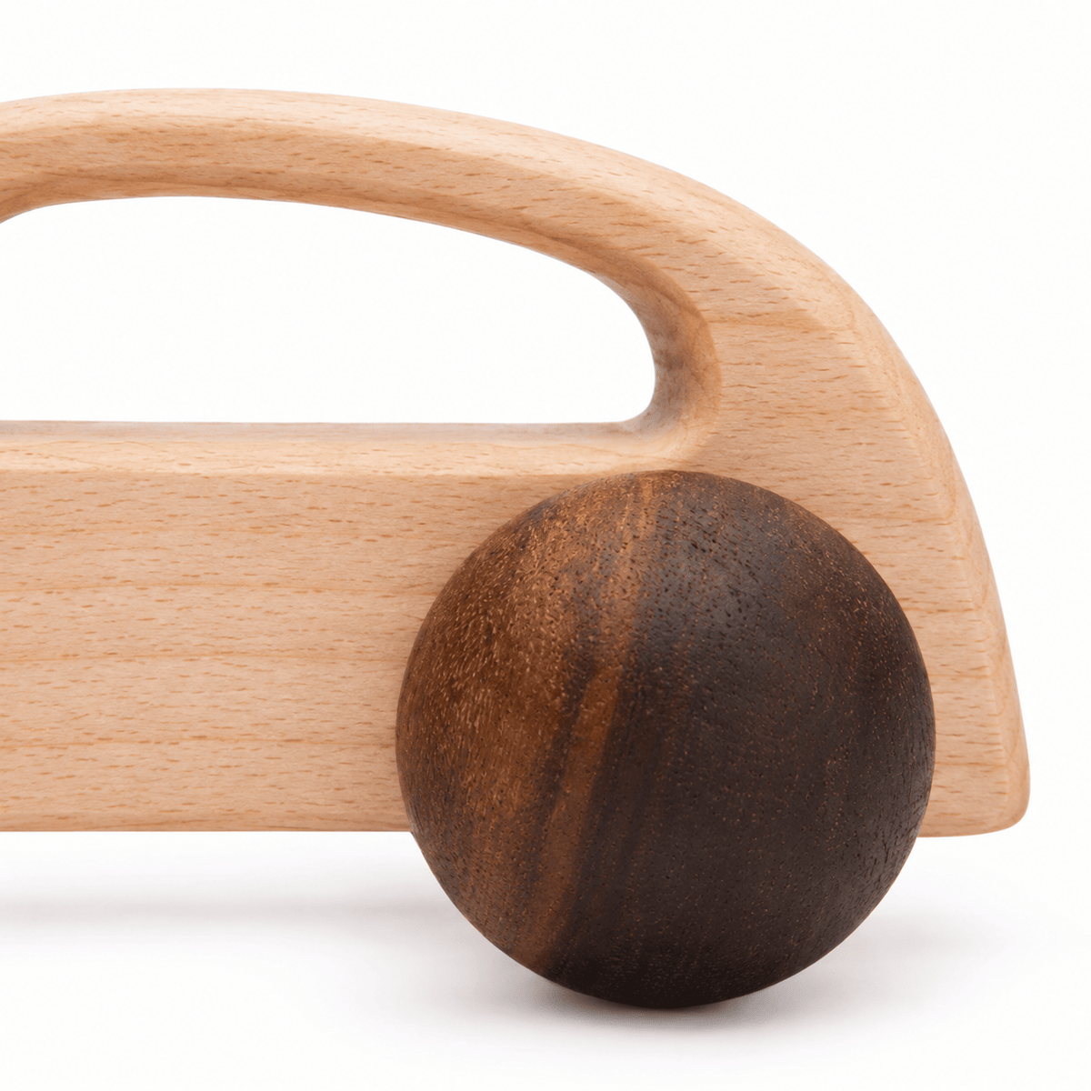 Wooden Toy Car with Handle for Toddlers | Montessori Push Toy