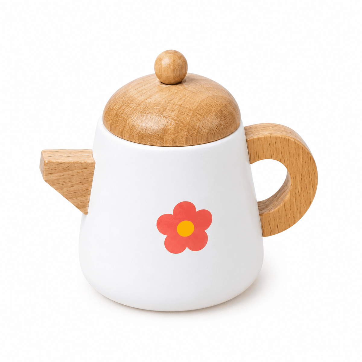 Wooden Toy Tea Set for Toddlers – Montessori Pretend Play Kitchen