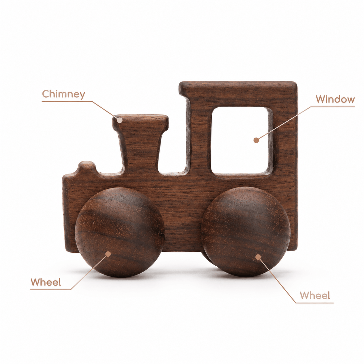 Wooden Toy Train for Toddlers – Montessori Push Toy for Kids