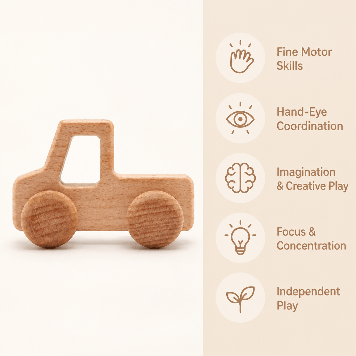 Wooden Toy Truck for Toddlers | Montessori Play & Motor Skills