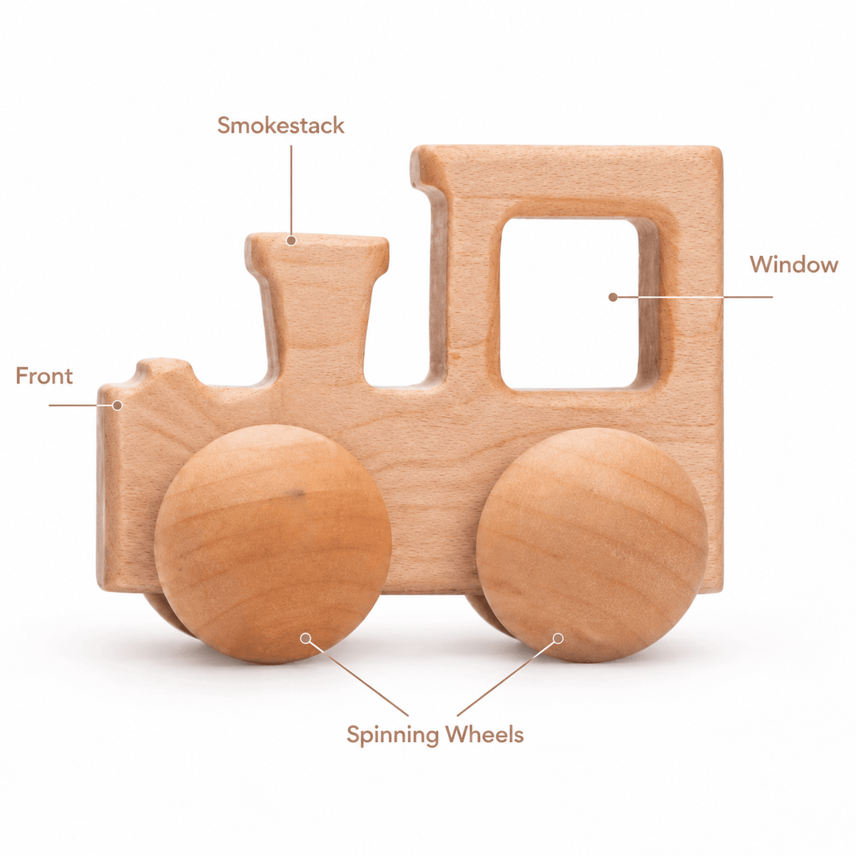 Wooden Train Toy for Toddlers | Montessori Push Toy for Babies