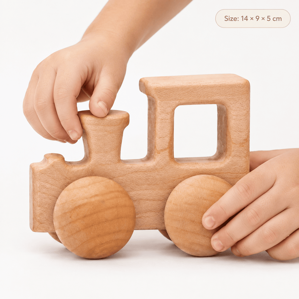 Wooden Train Toy for Toddlers | Montessori Push Toy for Babies