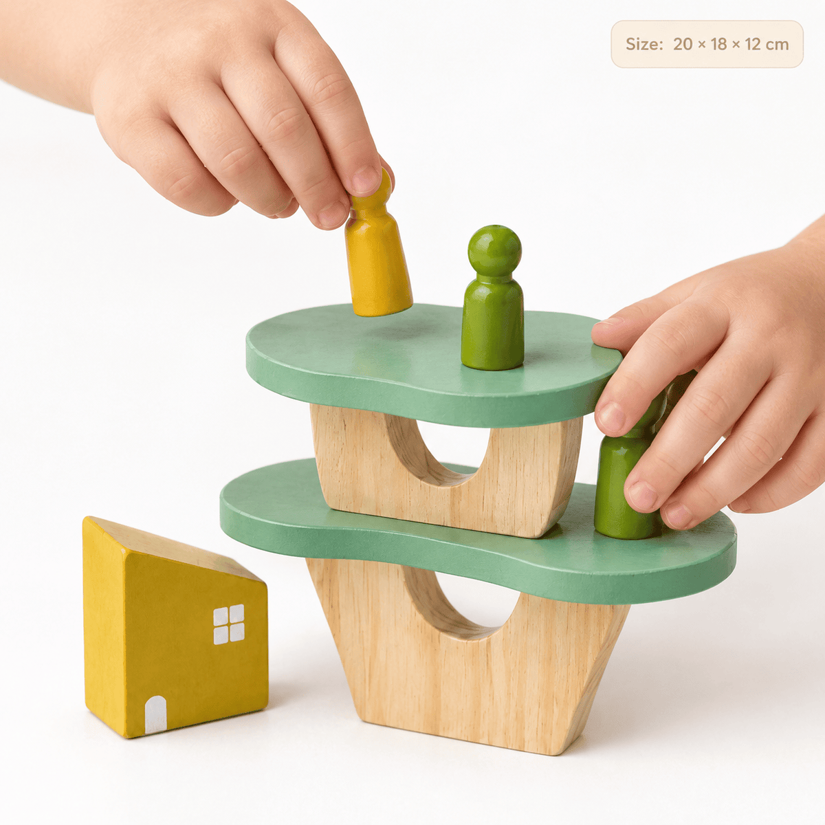 Wooden Tree House Playset for Toddlers – Montessori Open Play Set