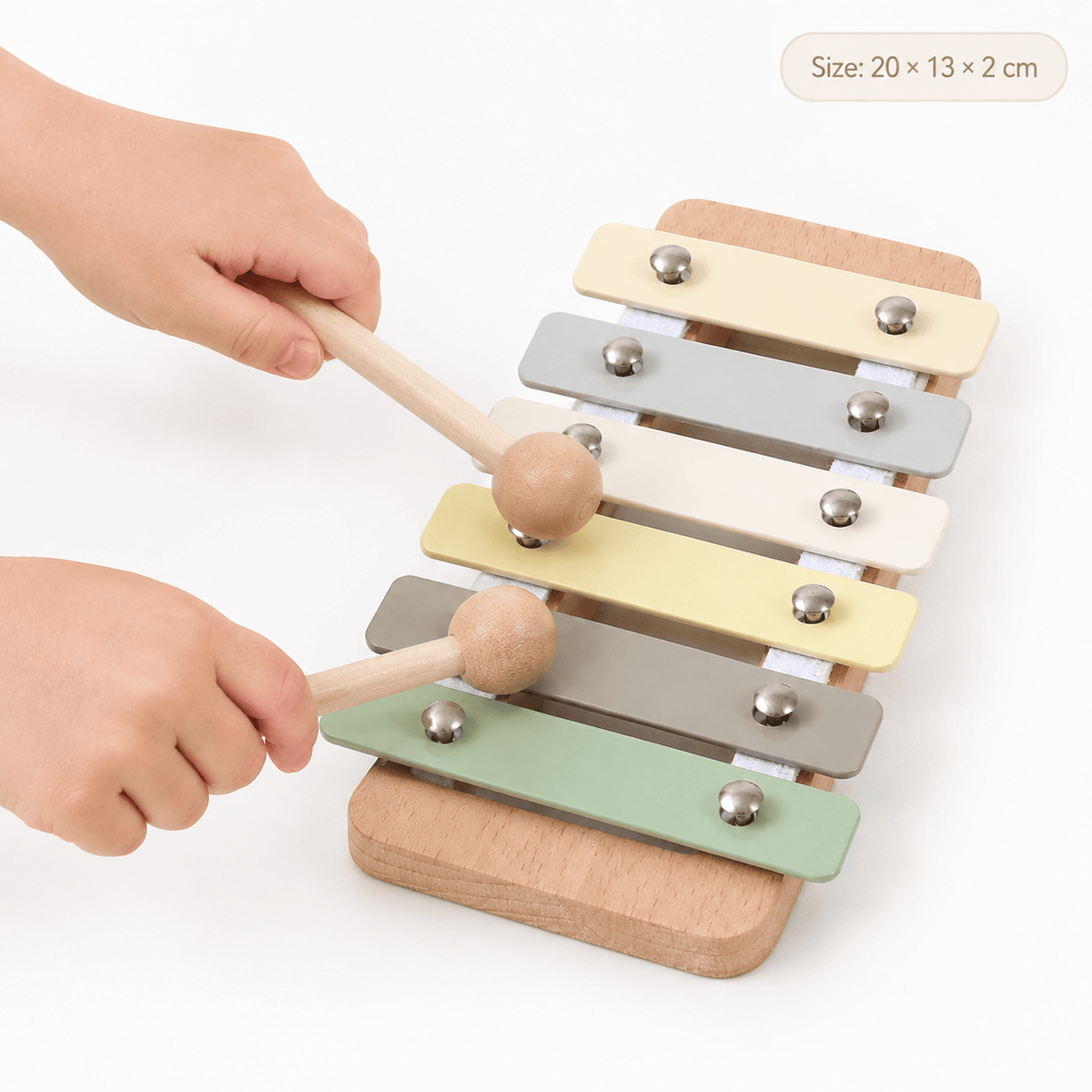 Wooden Xylophone and Drum Set for Toddlers | Musical Montessori Toy