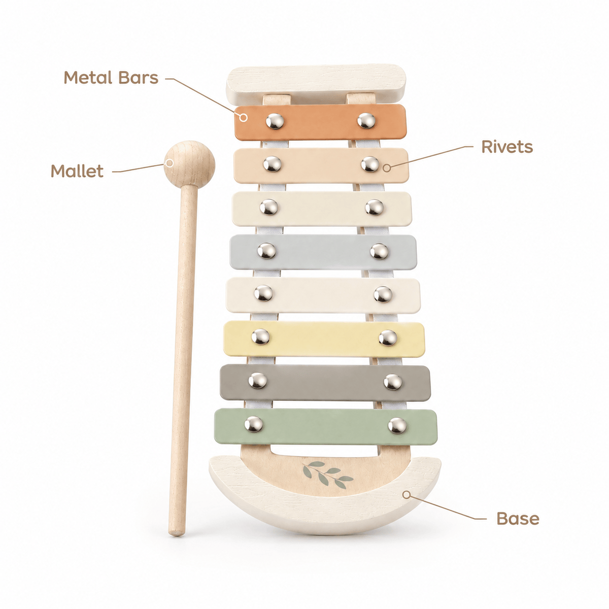 Wooden Xylophone for Toddlers - Montessori Musical Learning Toy